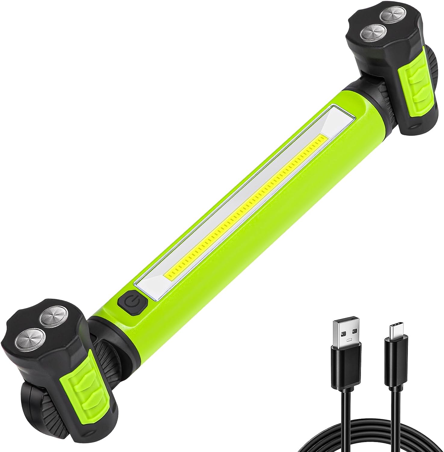 Lampe de travail LED 2025. 2500 lumens. Batterie rechargeable 5200 mAh avec fixation magnétique pour utilisation sous capot.