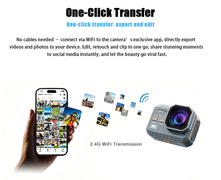 KPEP Real 5K Action Camera, 1/2.86