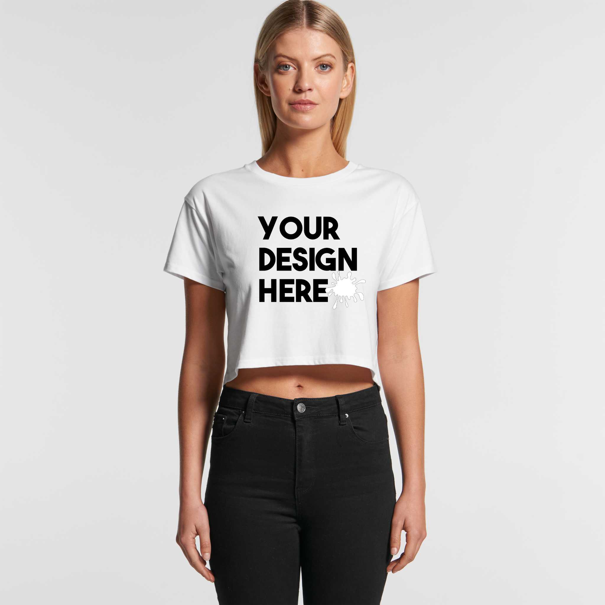 WOMENS CROPPED CUSTOM T SHIRT