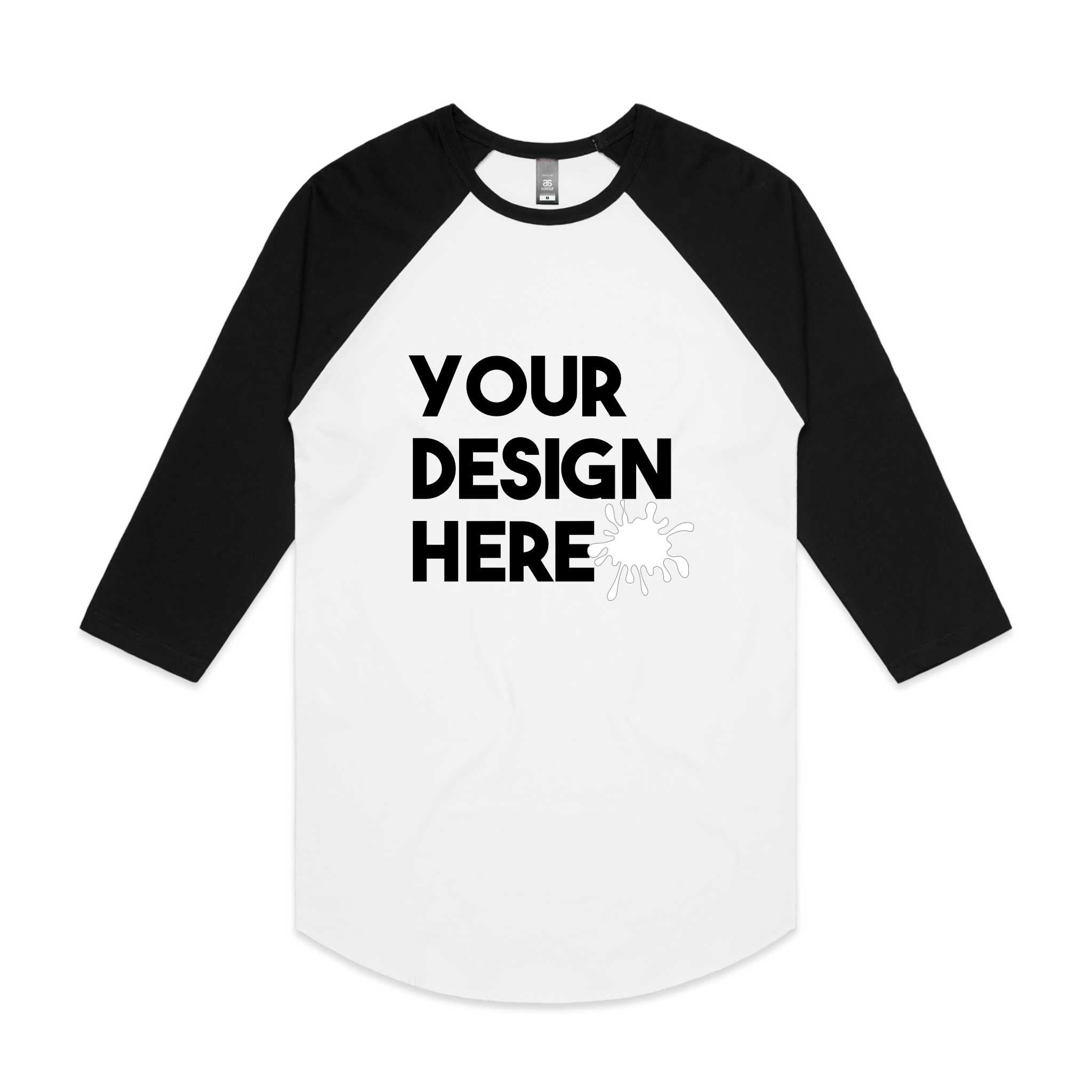 MENS CUSTOM RAGLAN T SHIRT