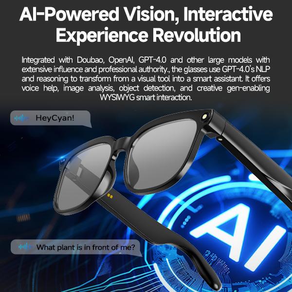 KPEP Smart AI Camera Glasses with 8MP Photochromic Lenses