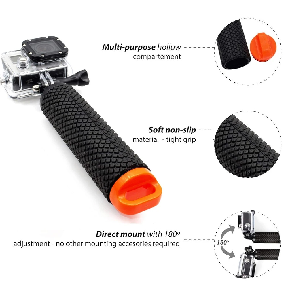KPEP Floating Buoyancy Stick Selfie Handheld for GoPro Hero 12 11 10 9 8 7 6 SJCAM Insta360 X2 X3 DJI Osmo