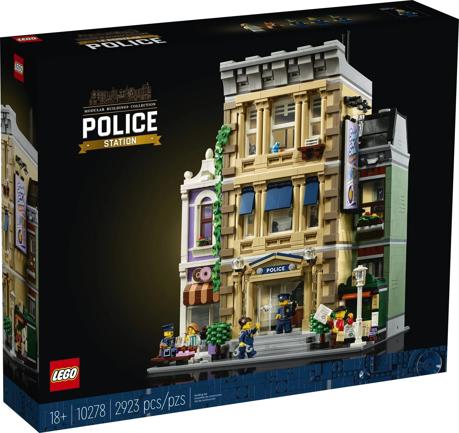 LEGO Icons Commissariat de police 10278 – Grand ensemble de construction, kits de collection pour adultes, collection de constructions modulaires