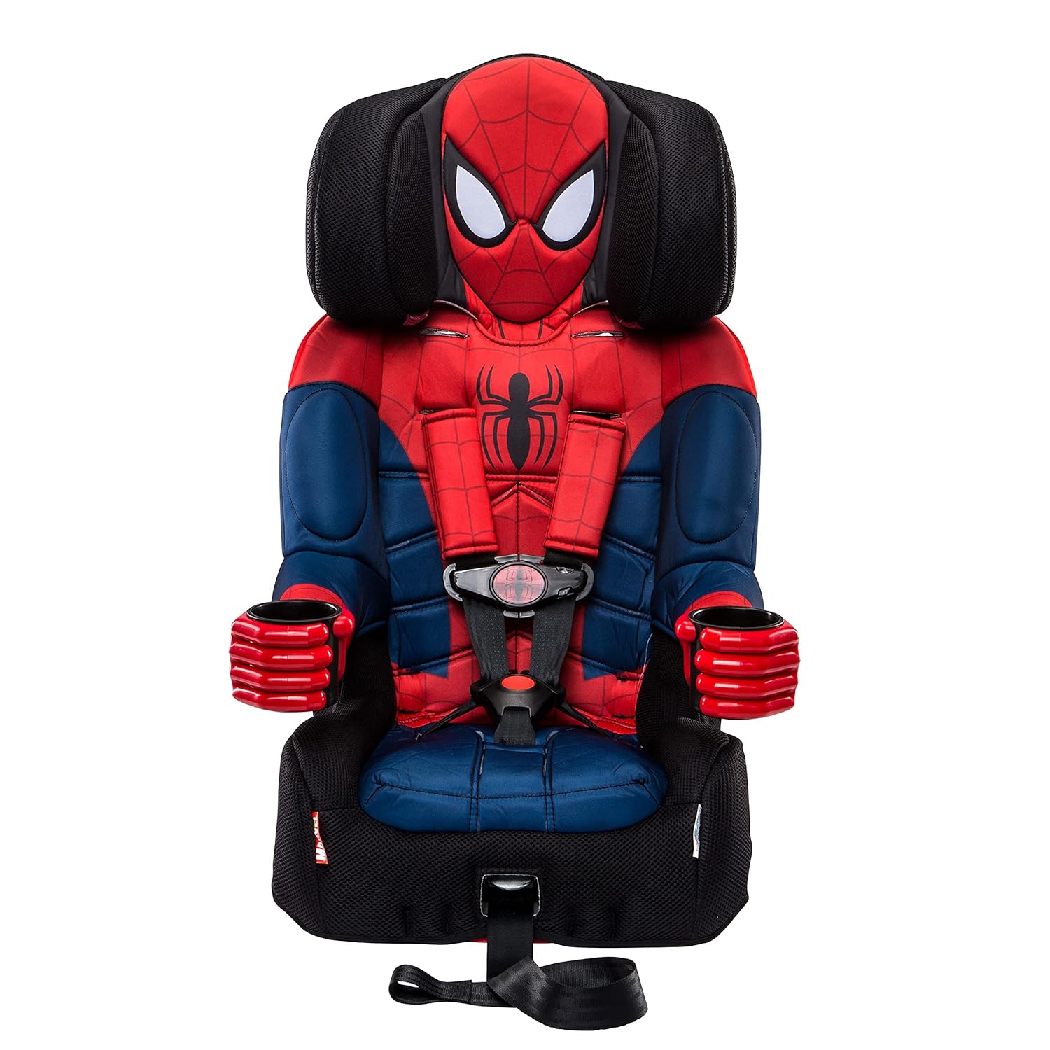 2025 KidsEmbrace Marvel Spider-Man 2-i-1 fremadvendt selepude med LATCH-system | 5-punktssele 9-28 kg. Kan omdannes til selestøttet selepude 18-45 kg | Justerbar