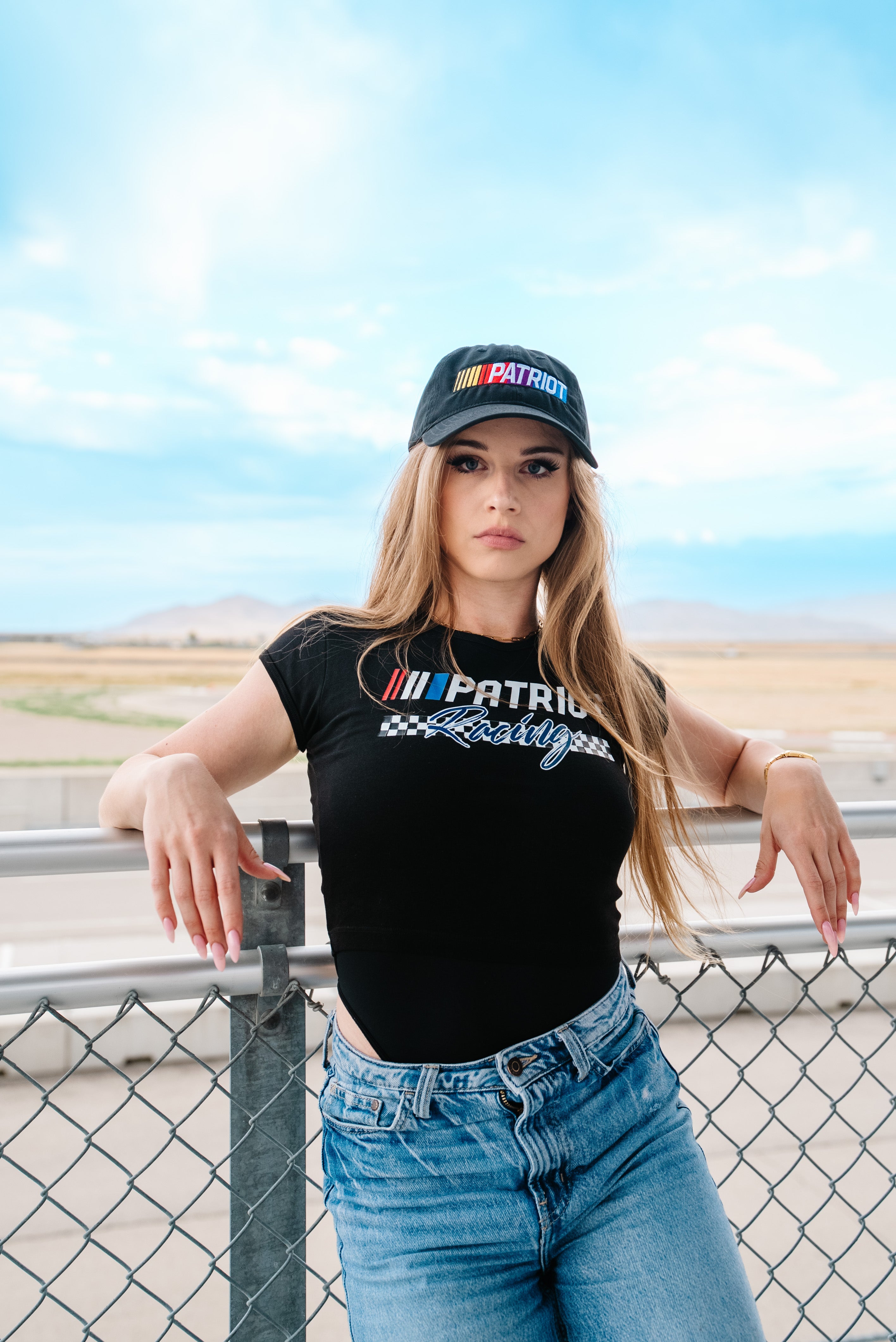 Checkered Flag Cropped Tee