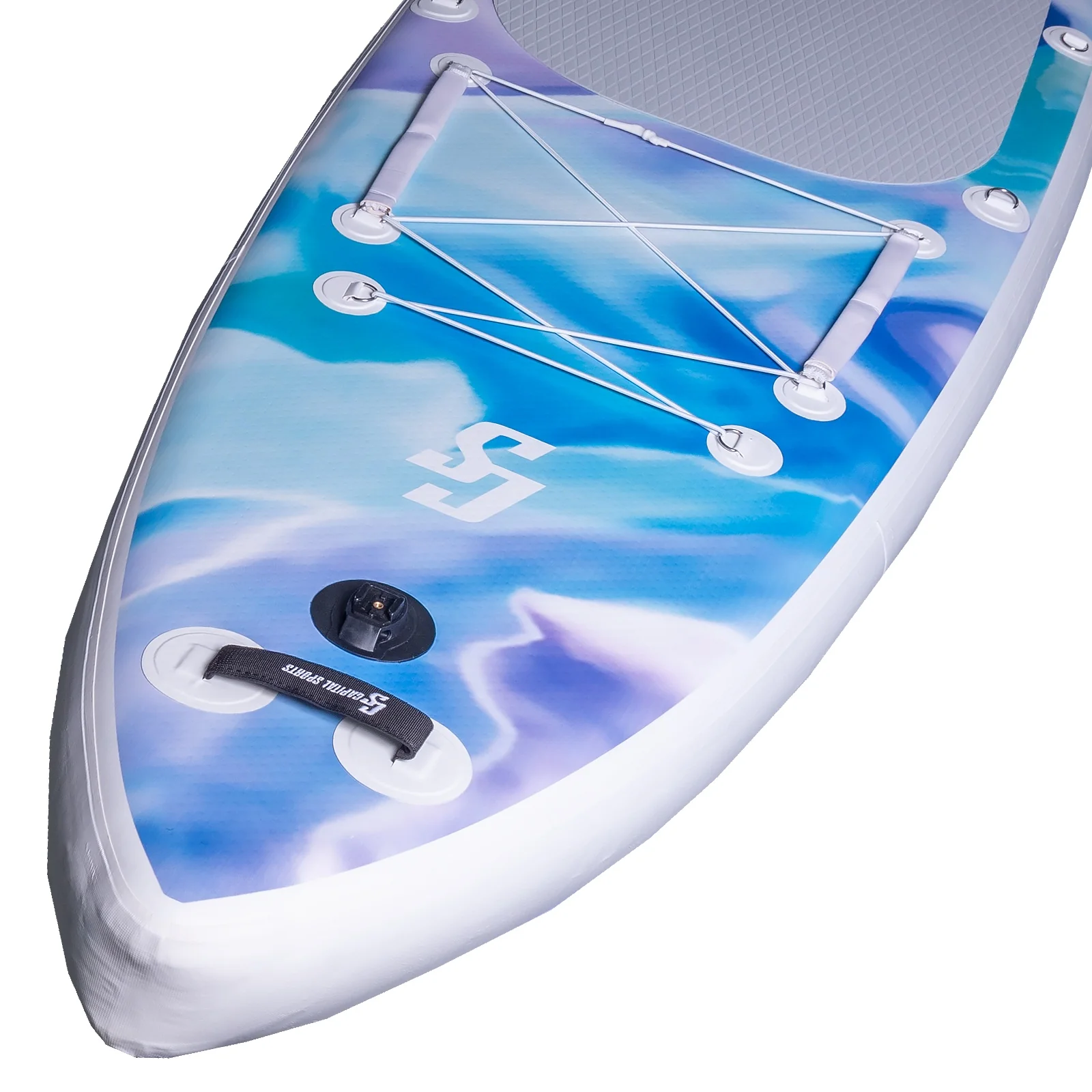 Planche de SUP gonflable Kipu Allrounder 365 (2025) - Dimensions : 365 x 82 x 15 cm - Kit complet blanc