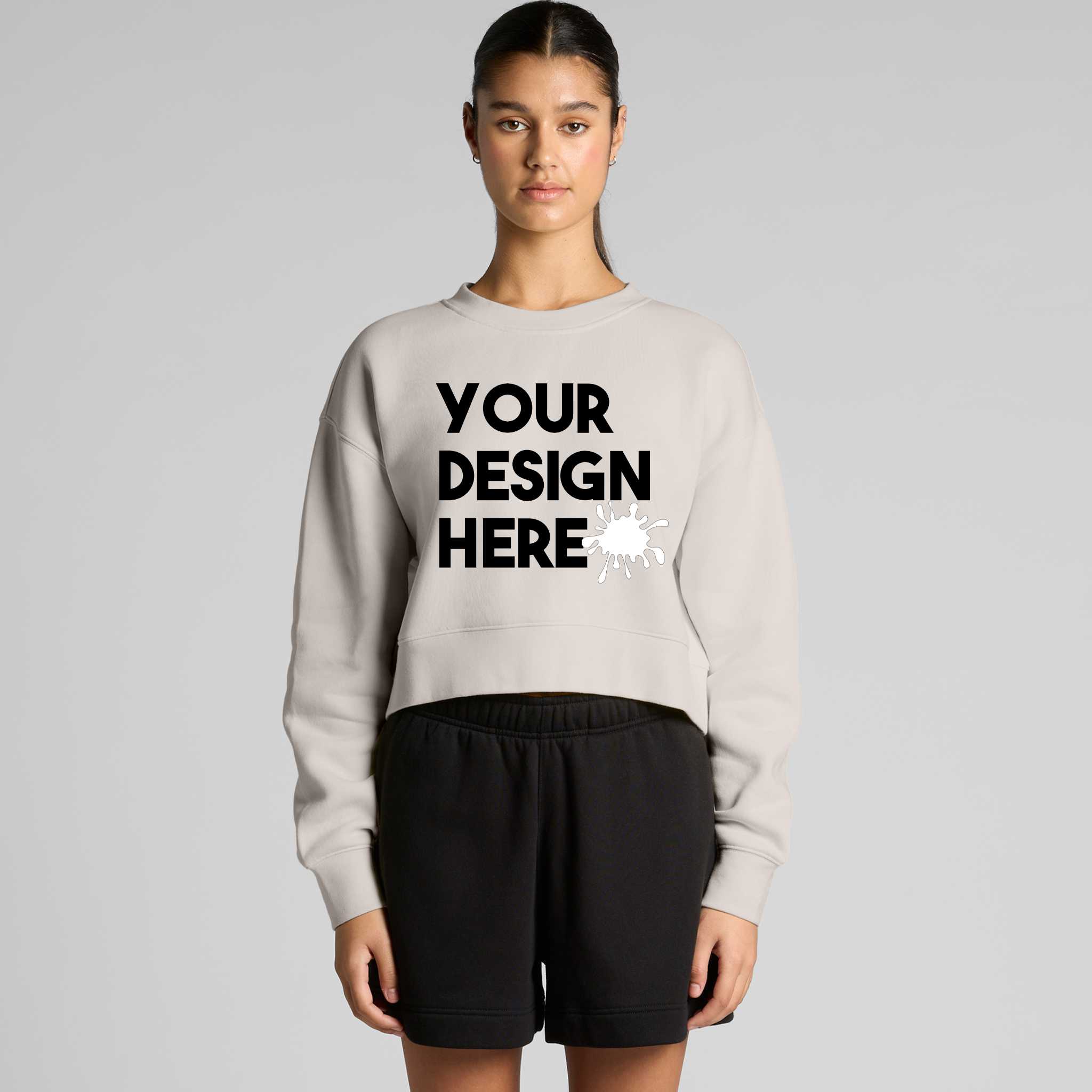 WOMENS CROPPED CUSTOM SWEATSHIRT