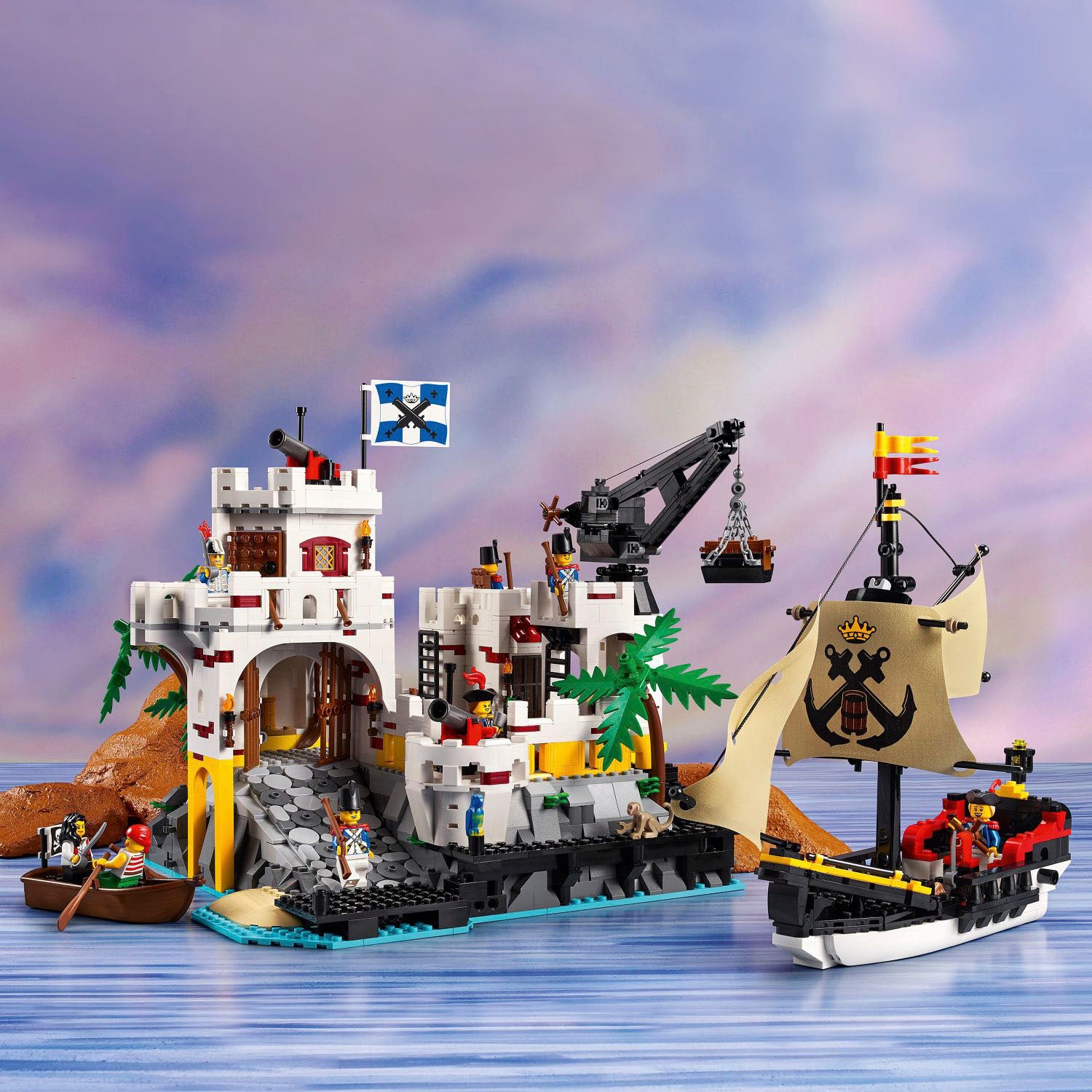 LEGO – Icons Eldorado Fortress avec bateau pirate, kit de construction 10320