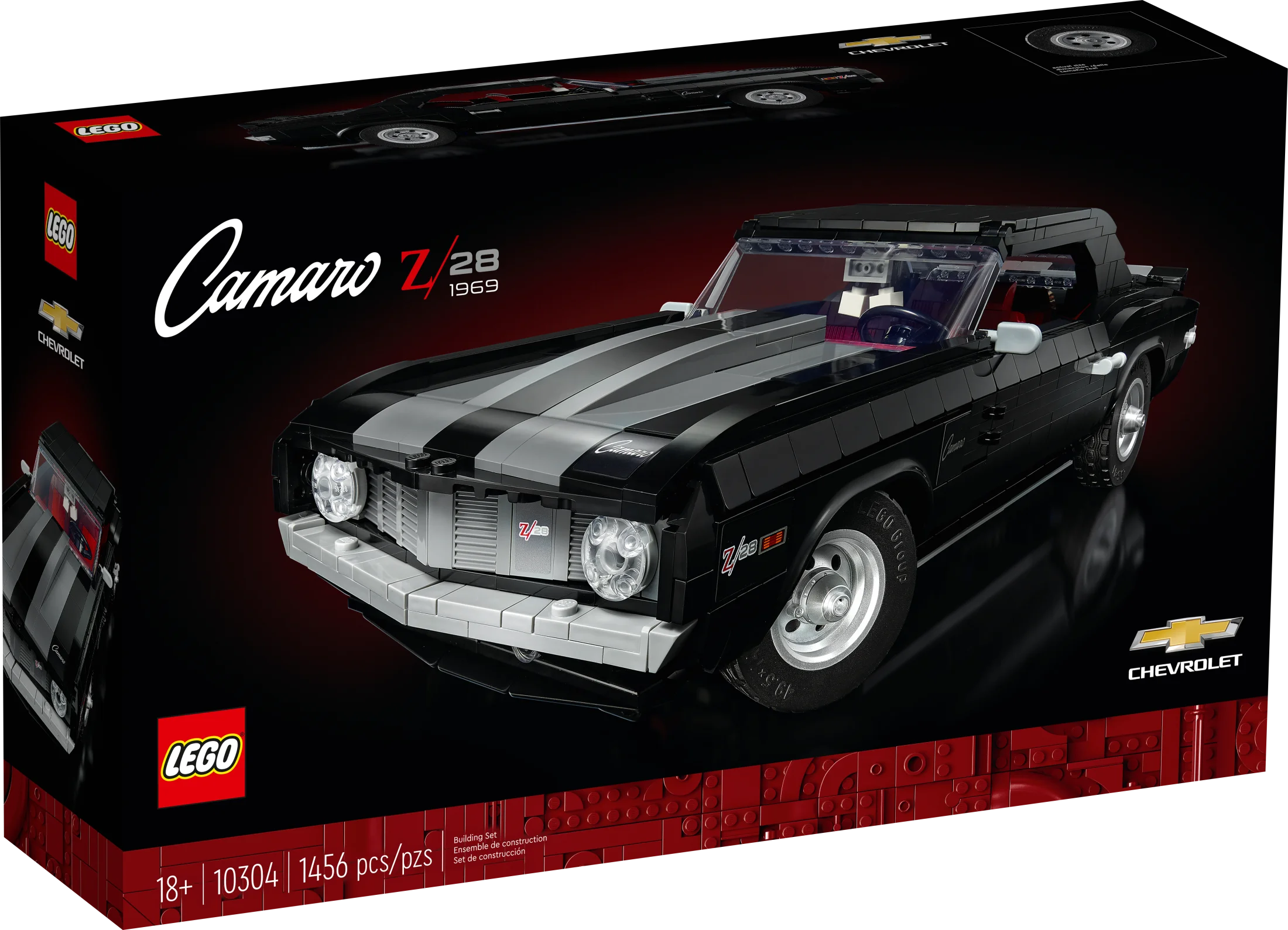 LEGO Icons Chevrolet Camaro Z28 10304 – Jeu de construction de voiture classique personnalisable pour adultes, voiture de sport américaine vintage, excellente idée cadeau