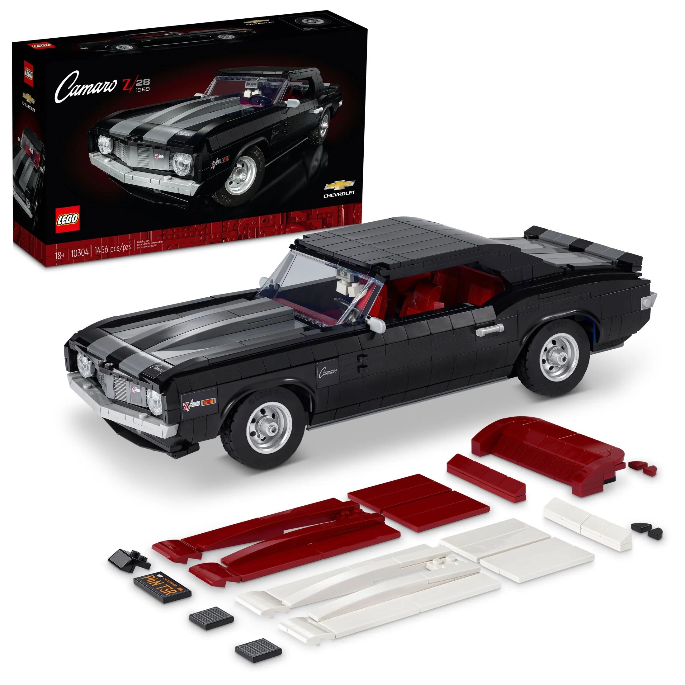 LEGO Icons Chevrolet Camaro Z28 10304 – Jeu de construction de voiture classique personnalisable pour adultes, voiture de sport américaine vintage, excellente idée cadeau