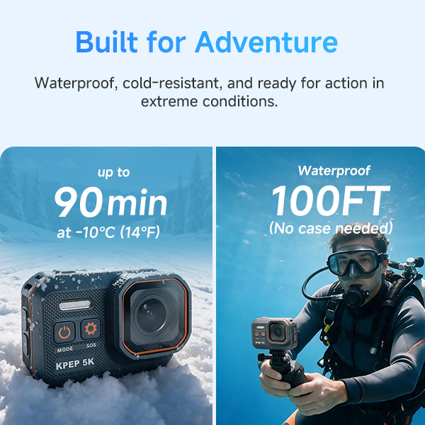 KPEP Real 5K Action Camera, 1/2.86