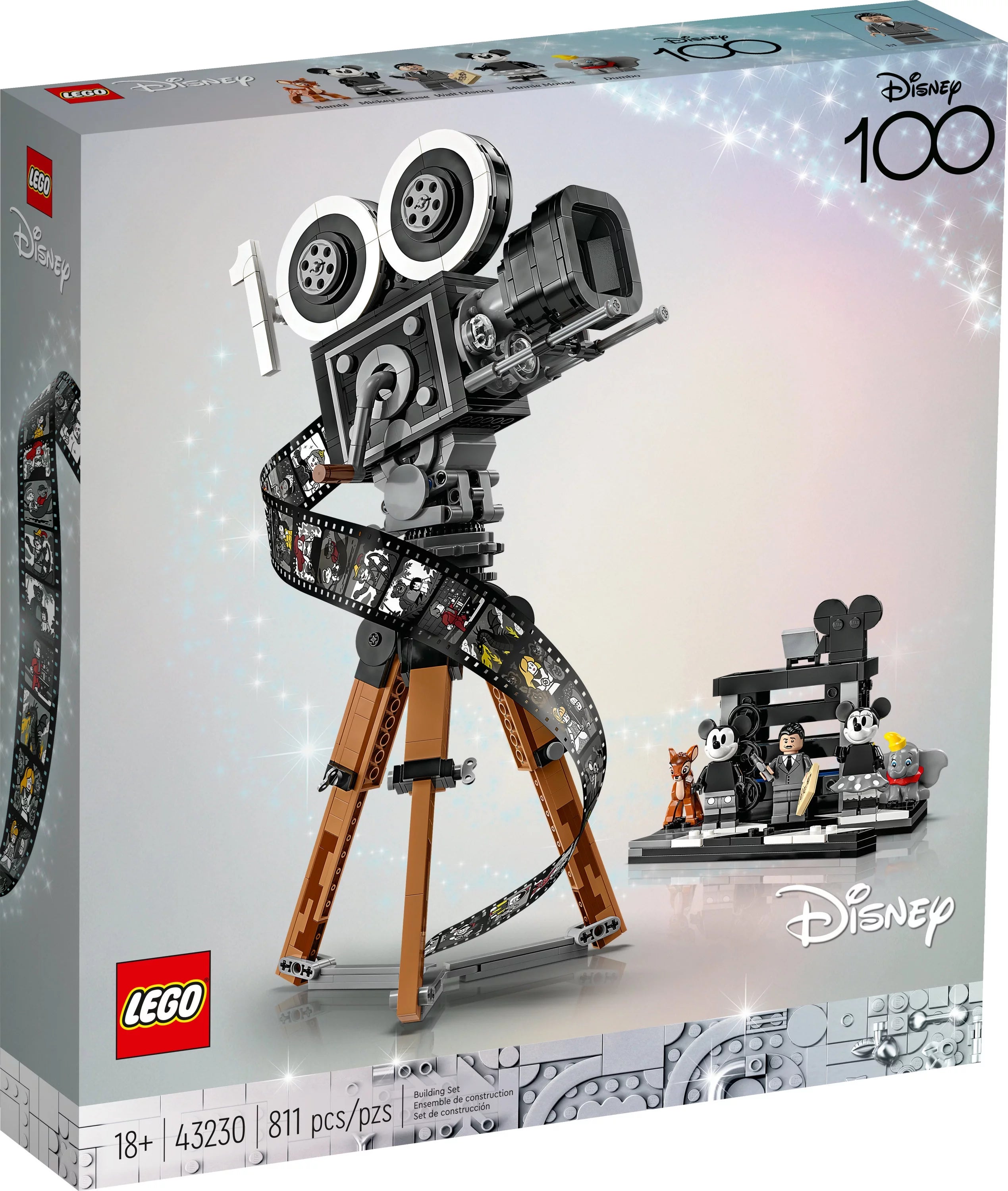 LEGO Disney Appareil photo commémoratif Walt Disney 43230 – Ensemble de construction pour les fans de Disney : célébrez 100 ans de Disney avec une pièce de collection idéale pour jouer et exposer. Un cadeau amusant pour les constructeurs adultes et l