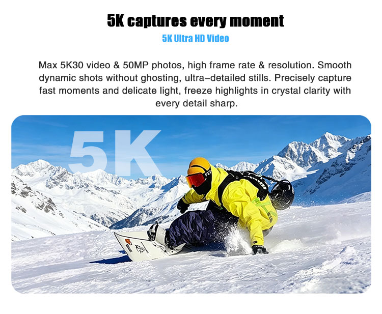 KPEP Real 5K Action Camera, 1/2.86