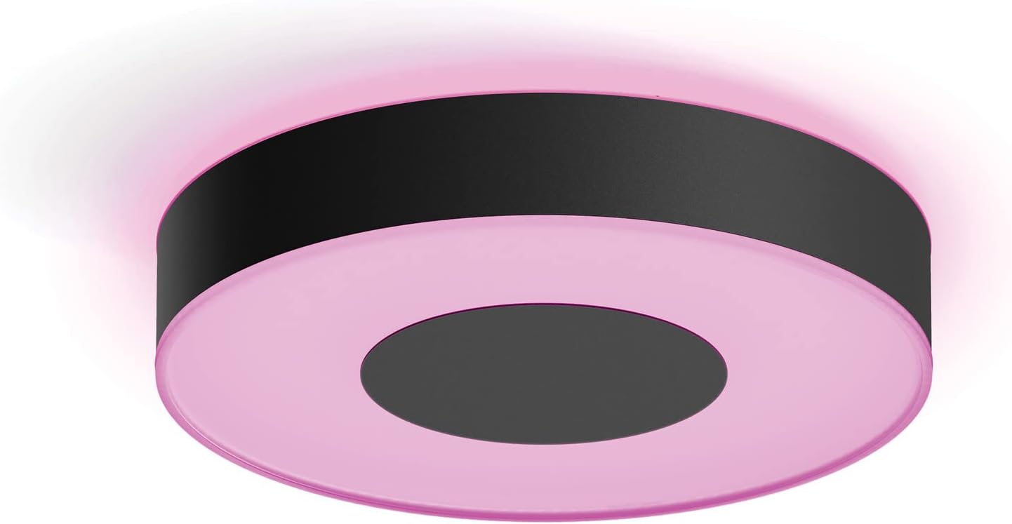 Plafonnier LED intelligent Philips Hue Hue Infuse 33 W - 2 100 lumens, couleurs de lumière blanche, compatible avec Alexa et Google Home, blanc, diamètre 38 cm