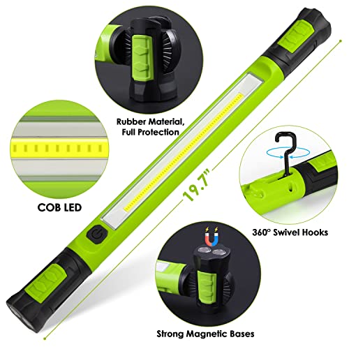 Lampe de travail LED 2025. 2500 lumens. Batterie rechargeable 5200 mAh avec fixation magnétique pour utilisation sous capot.
