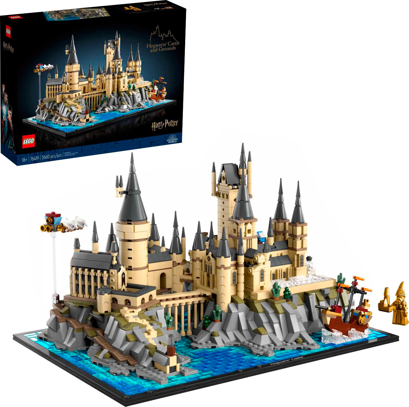 LEGO – Harry Potter Le château et le parc de Poudlard, ensemble de construction magique 76419