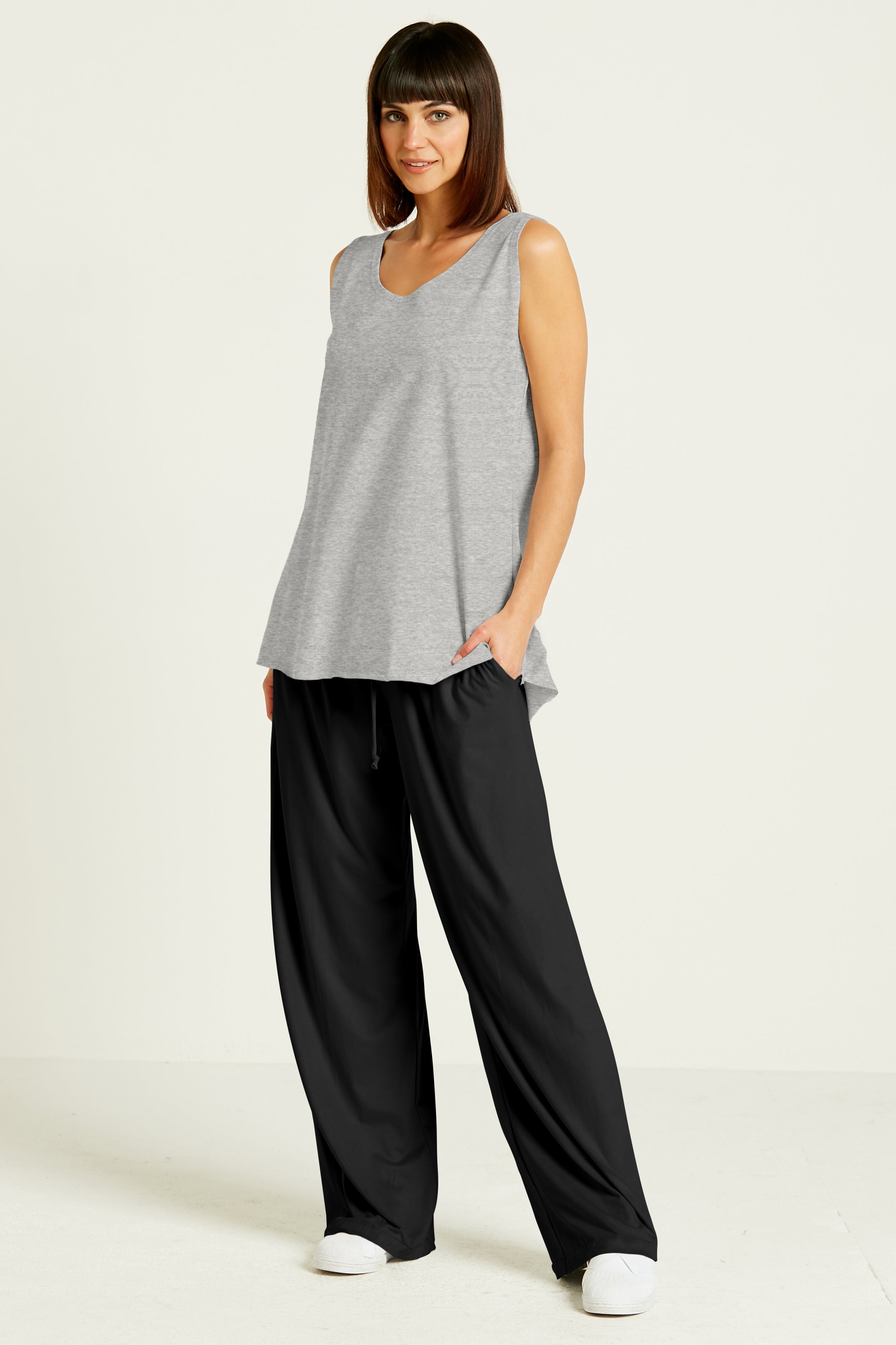 Cotton Lycra Shirttail Tank