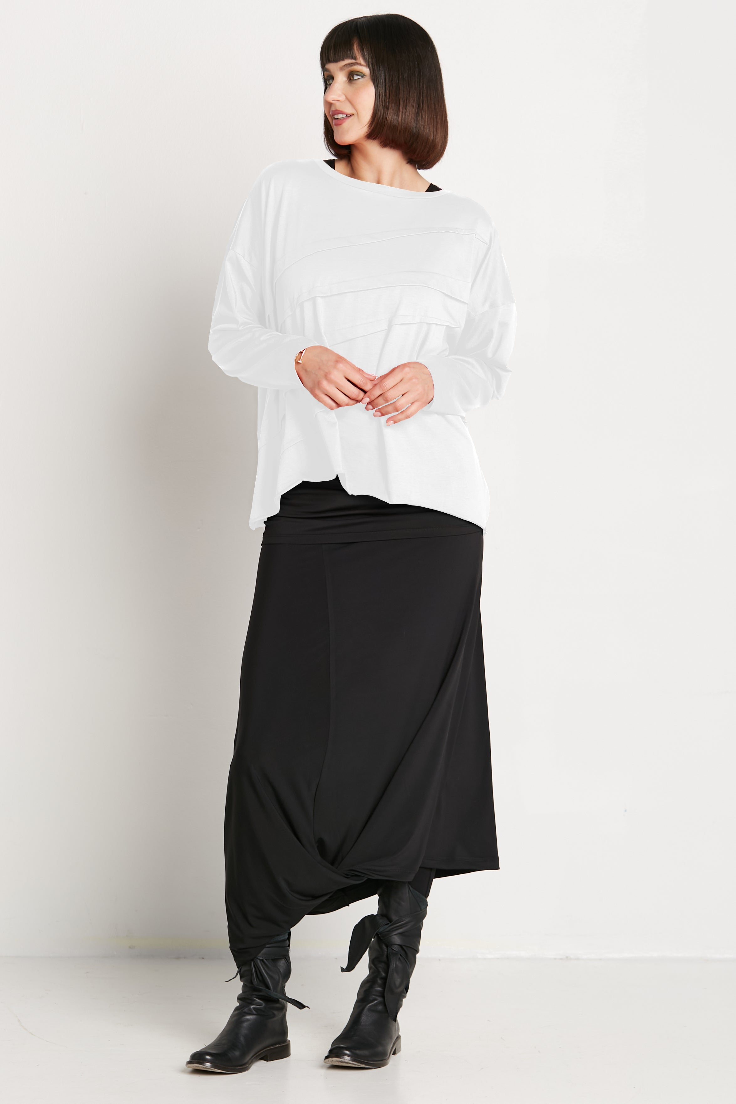 Pima Cotton Tucked Luxury Boxy T