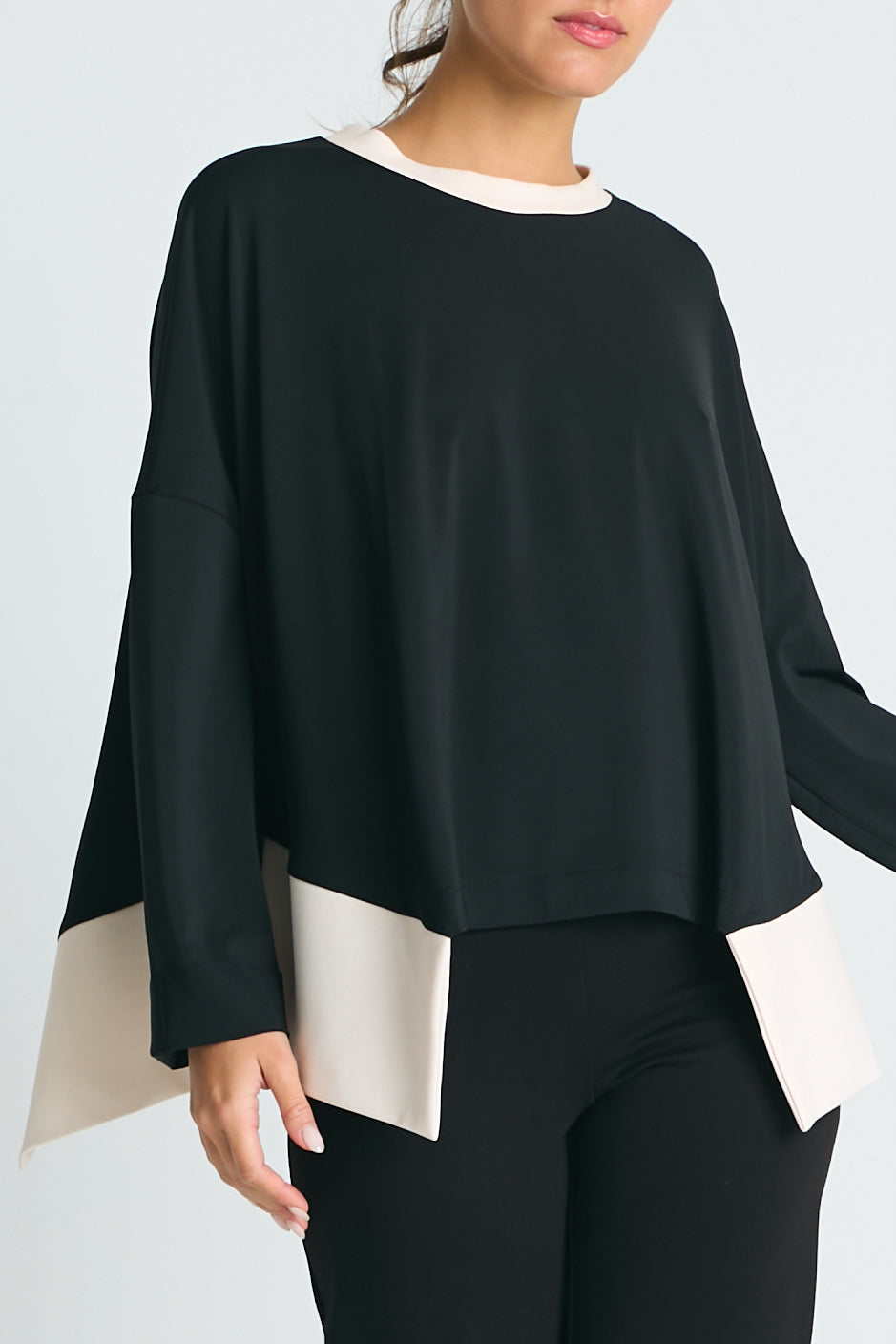 Matte Jersey Paneled Top