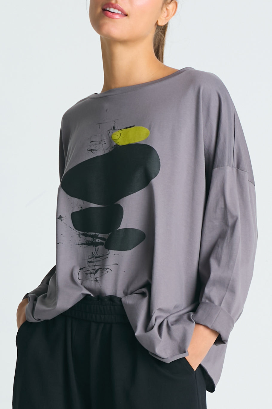 Pima Cotton Hot Rocks Luxury Boxy Tee