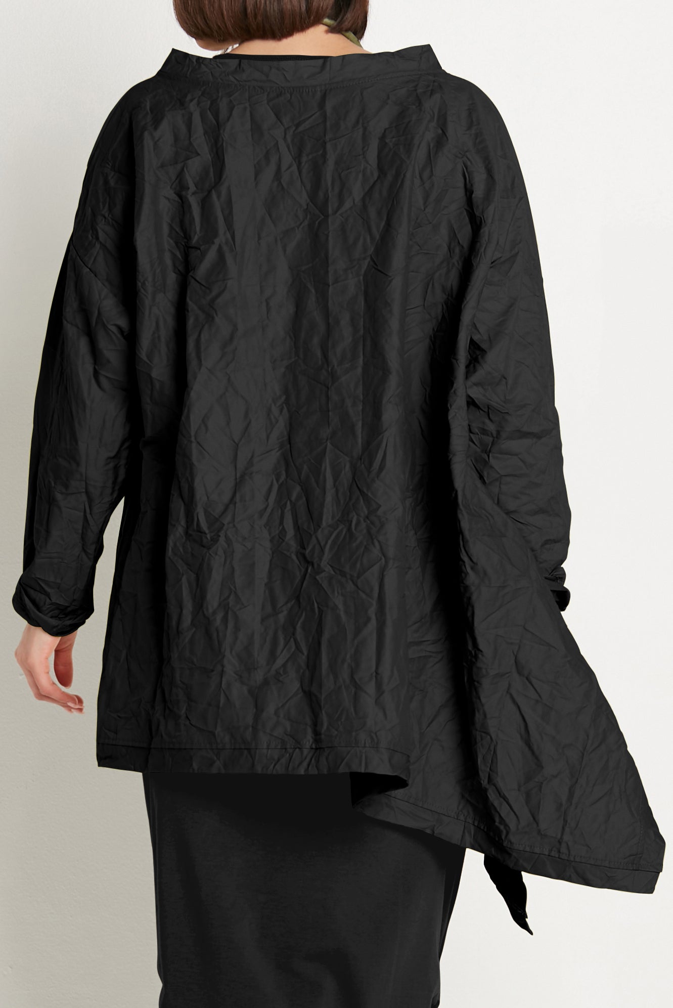 Crushed Nylon Flounce Tunic