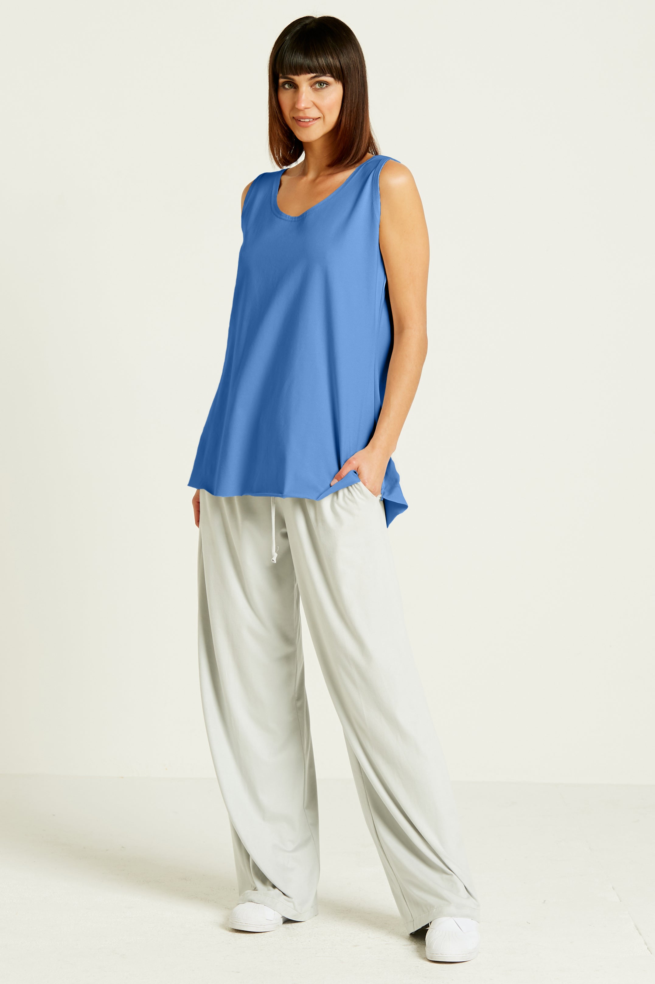 Cotton Lycra Shirttail Tank