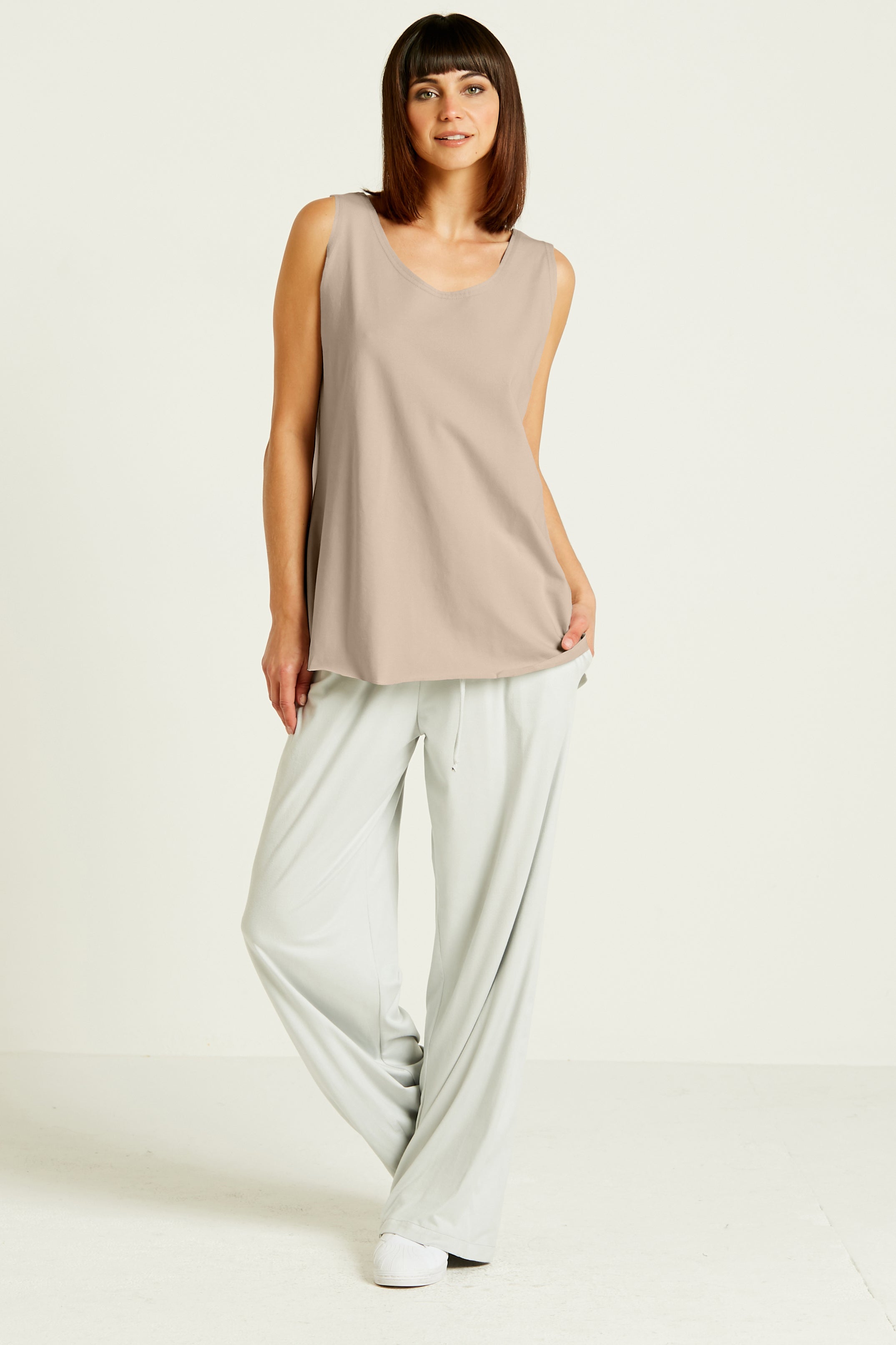 Cotton Lycra Shirttail Tank