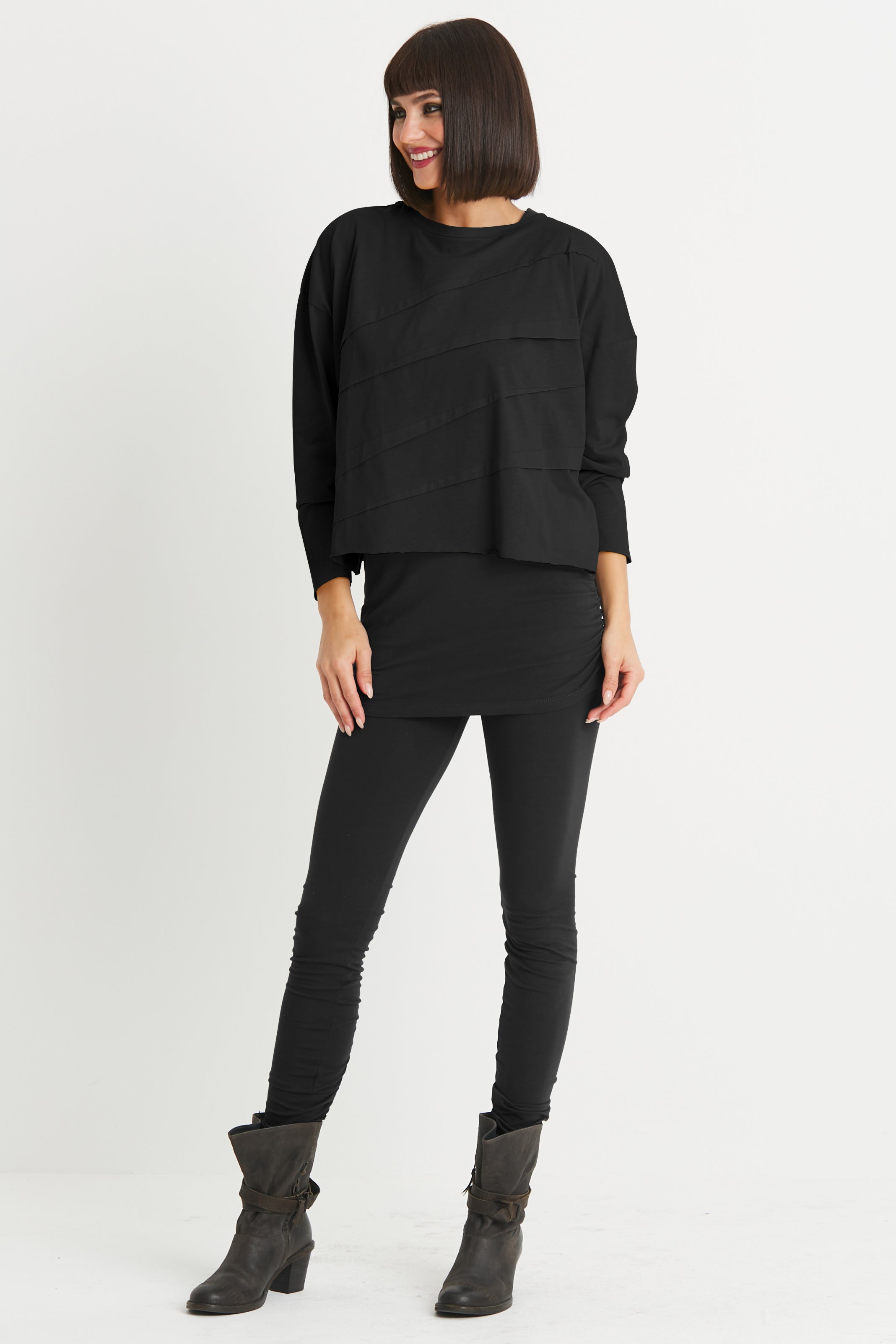 Pima Cotton Mini Tucked T