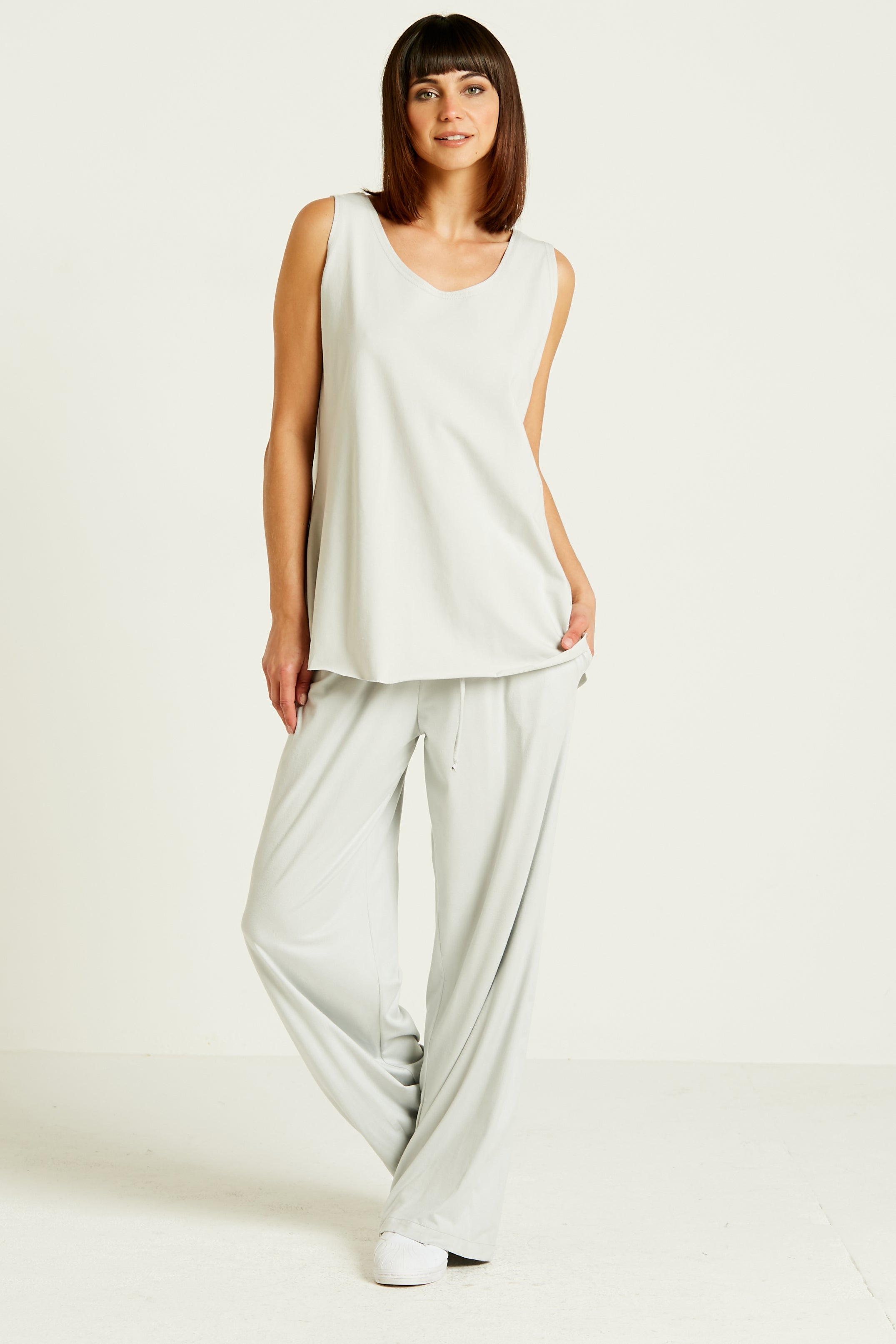 Cotton Lycra Shirttail Tank