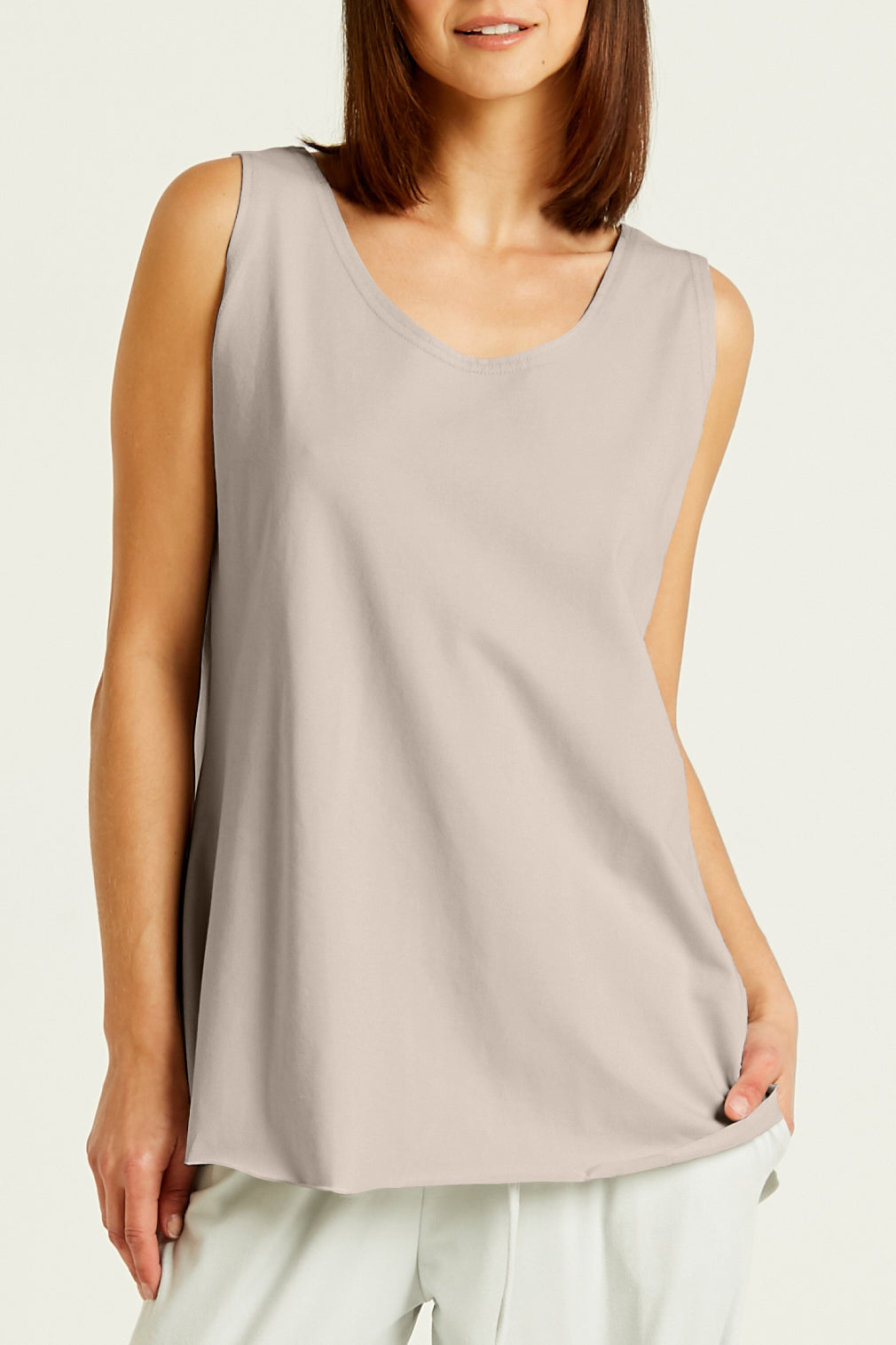 Cotton Lycra Shirttail Tank
