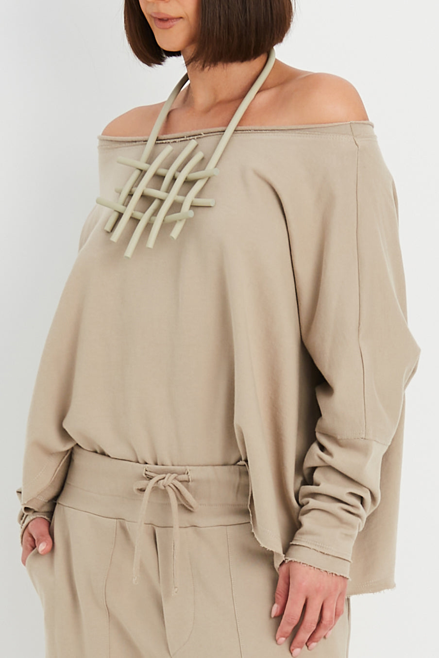 French Terry Off The Shoulder T Top