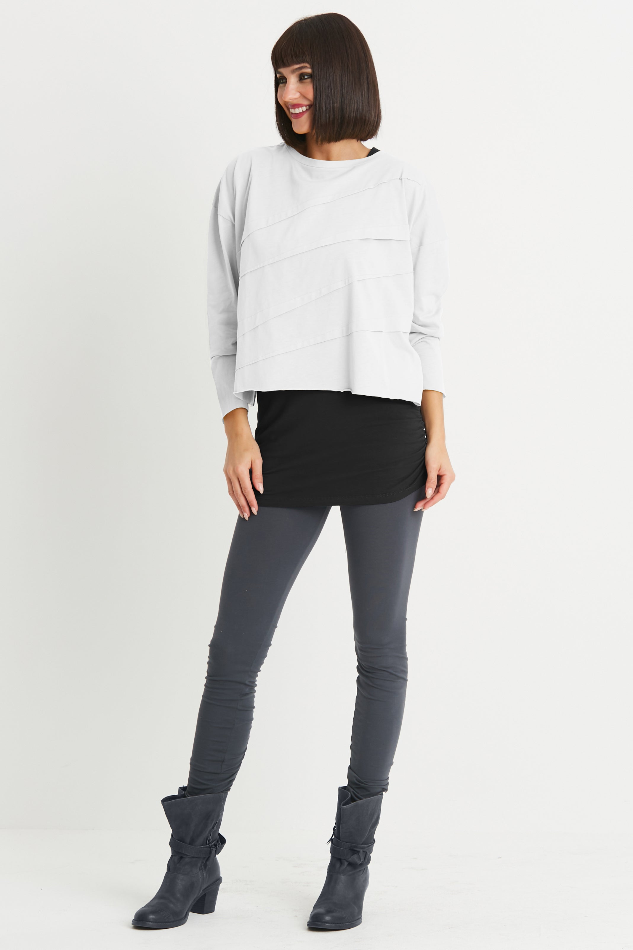 Pima Cotton Mini Tucked T