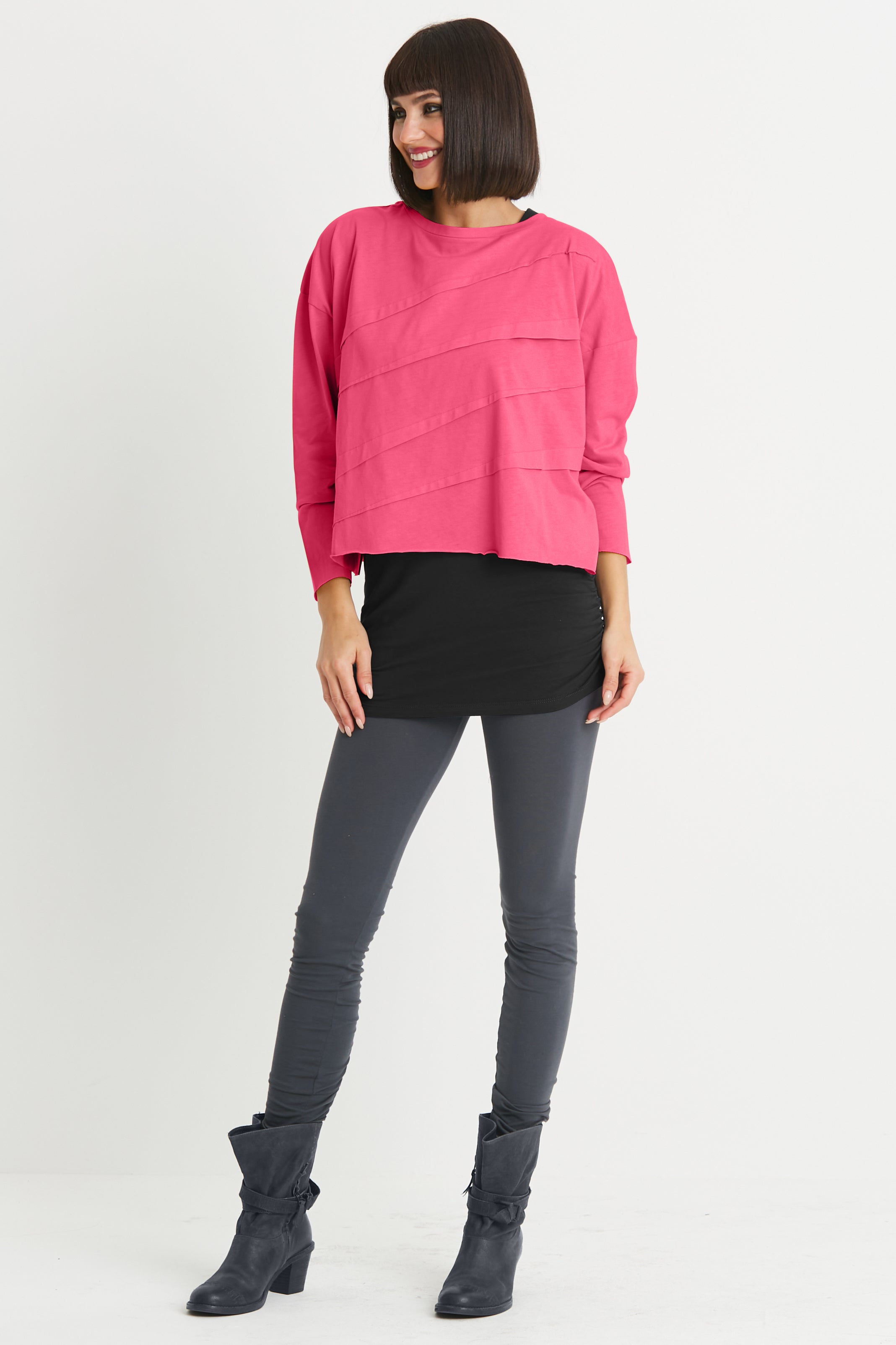 Pima Cotton Mini Tucked Tee