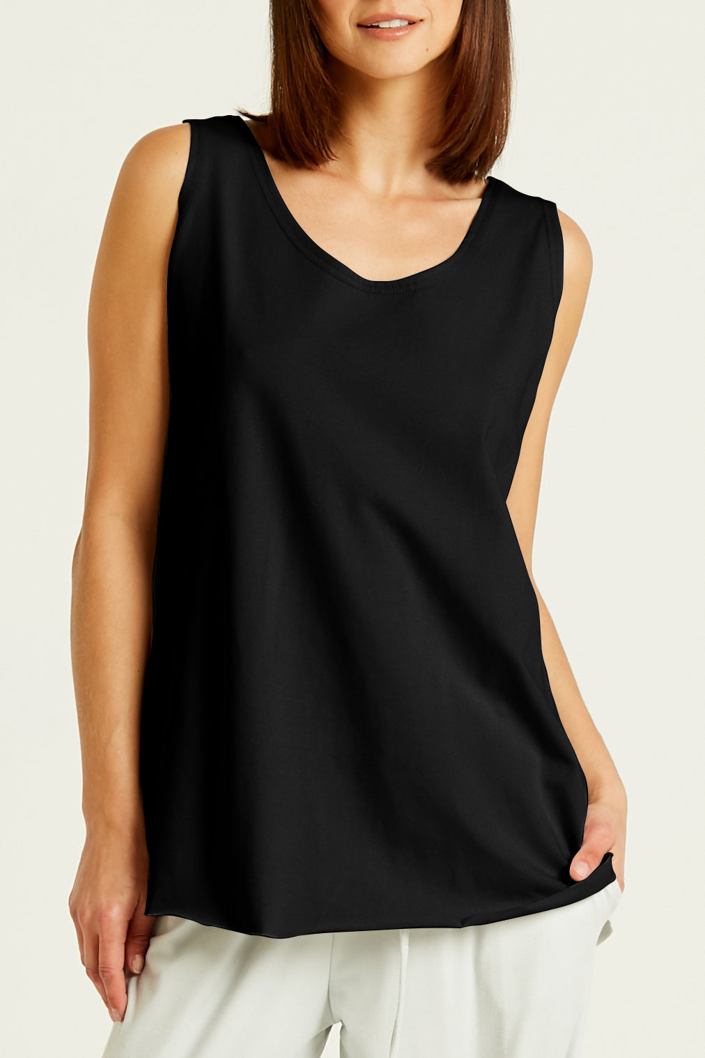 Cotton Lycra Shirttail Tank