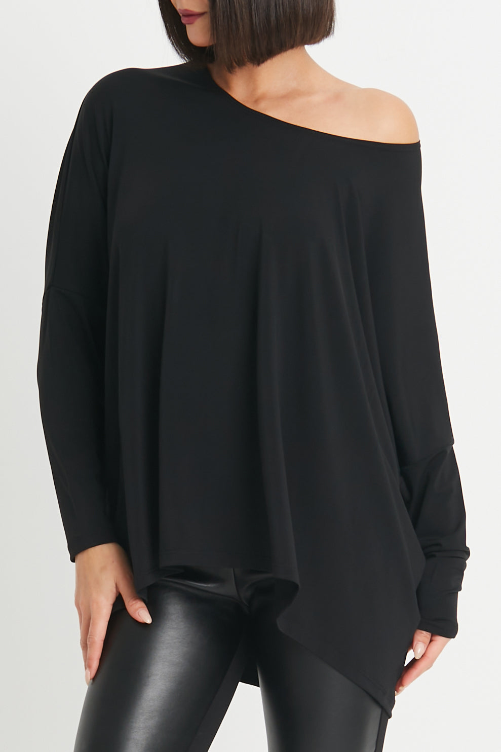 Matte Jersey Scoop Neck Tee