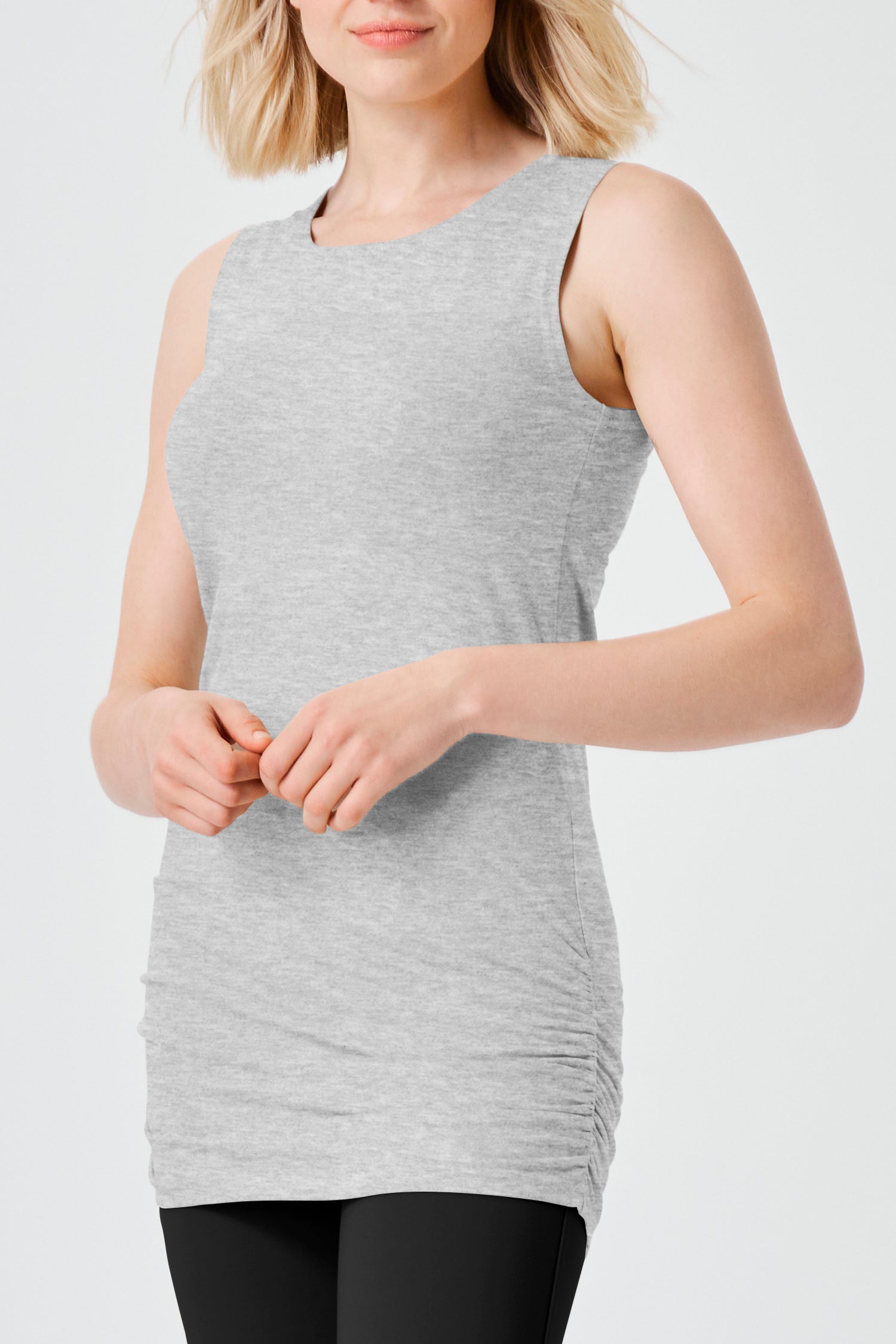 Cotton Lycra Ruche Tank