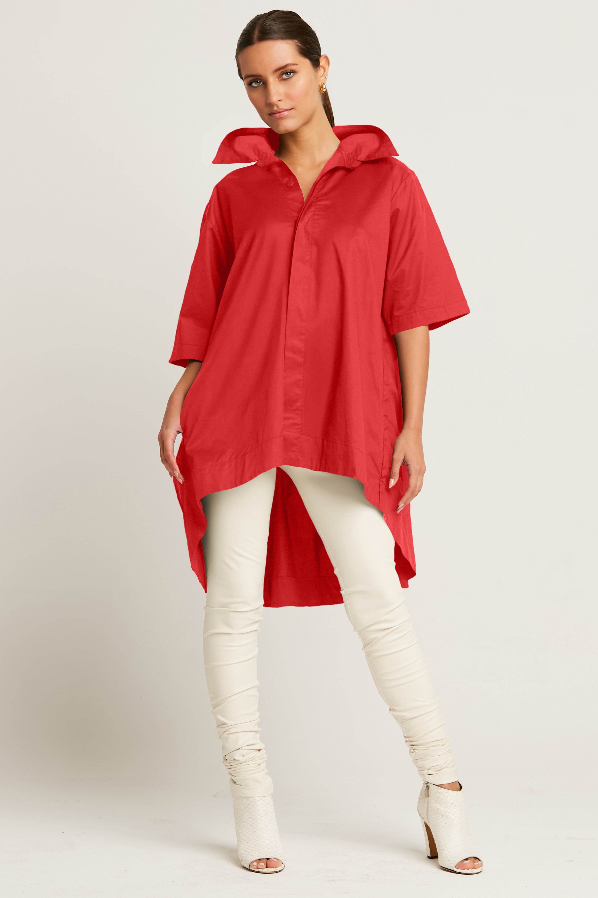 Cotton Pleat Back Shirt