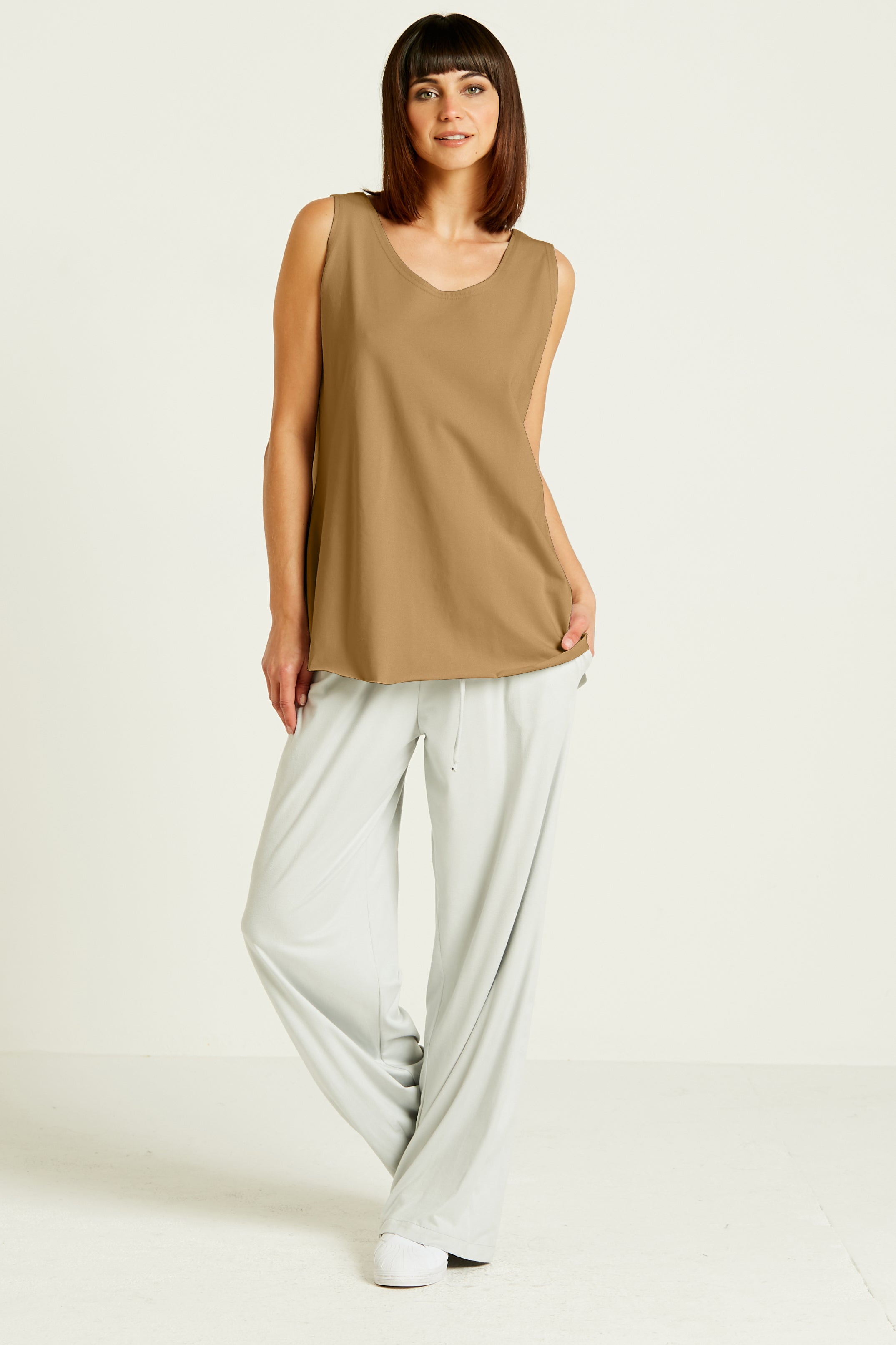 Cotton Lycra Shirttail Tank