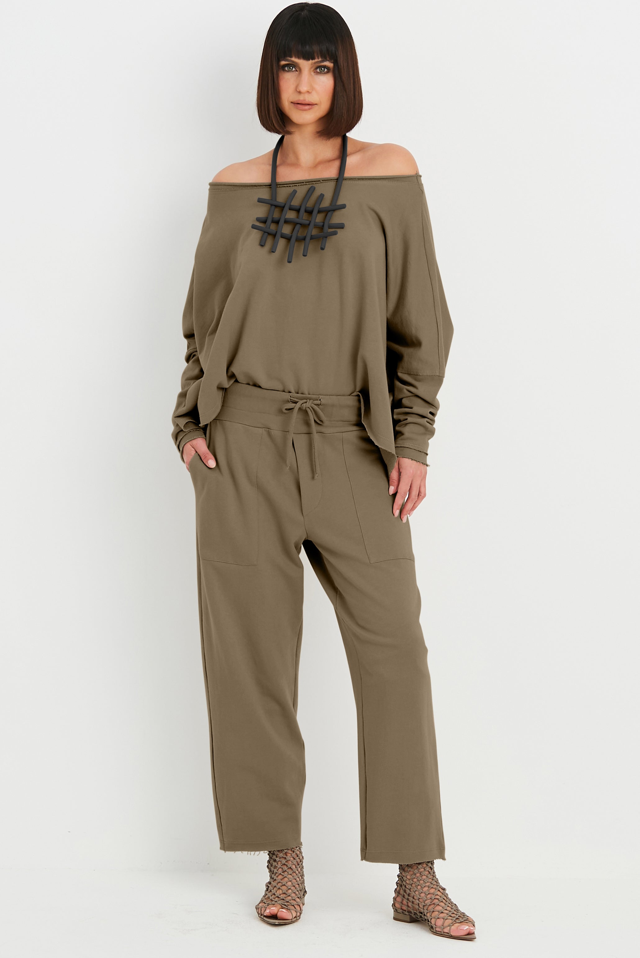 French Terry Off The Shoulder T Top