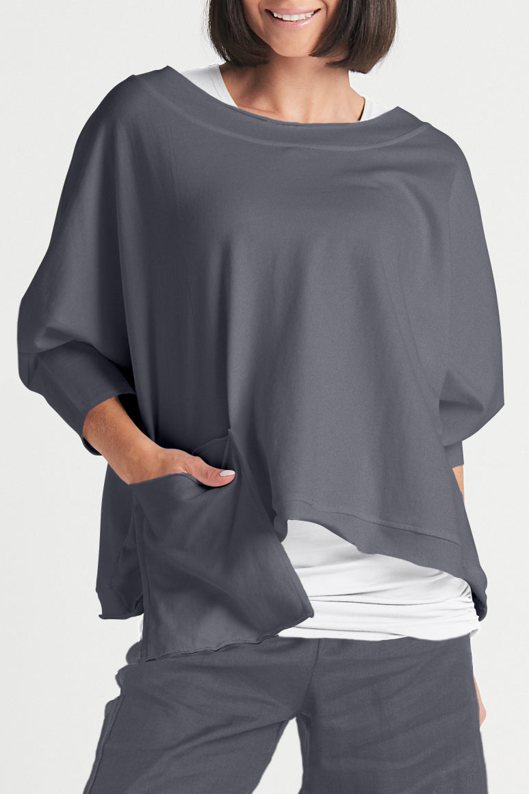 French Terry Drop Pocket Tee