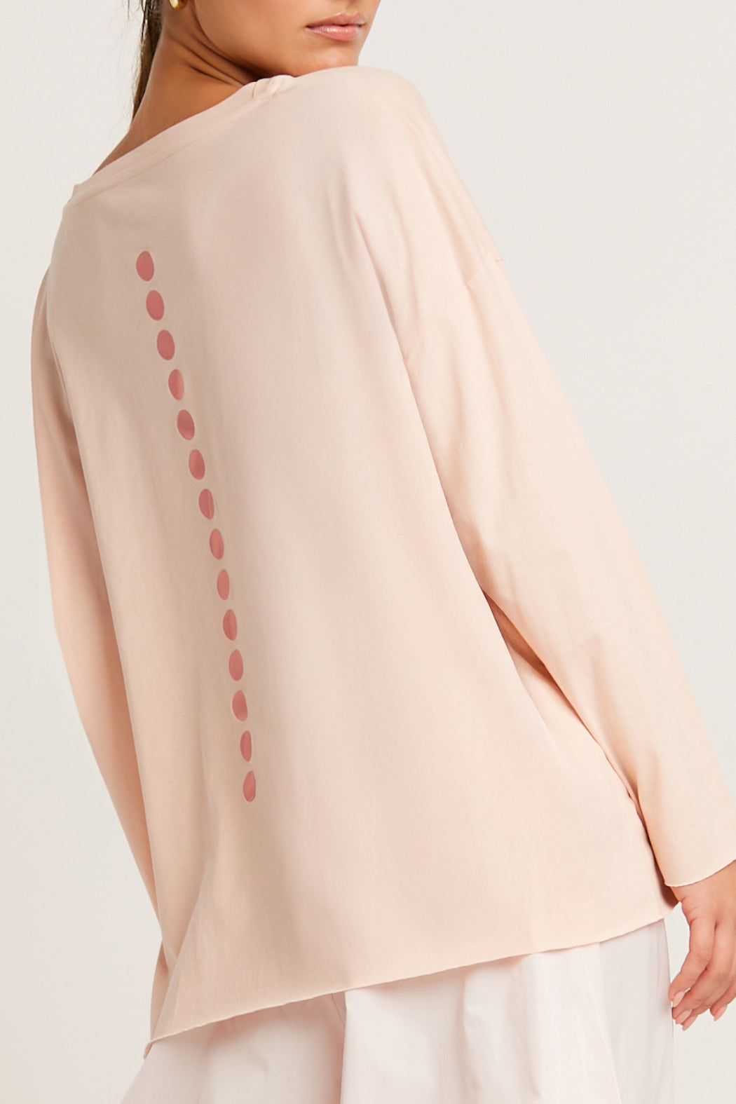 Pima Cotton Metallic Dot Dot Dot Luxury Boxy T