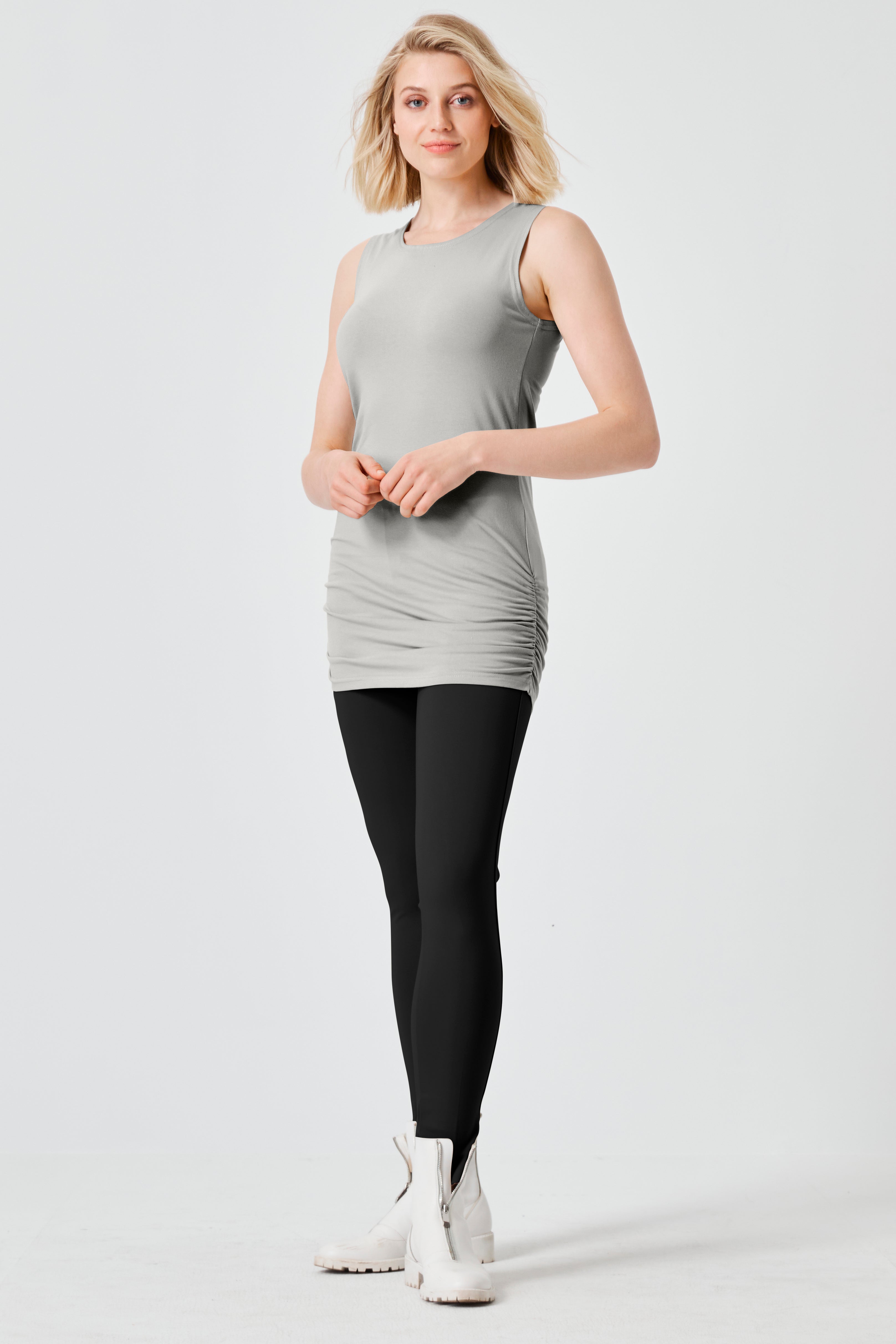 Cotton Lycra Ruche Tank