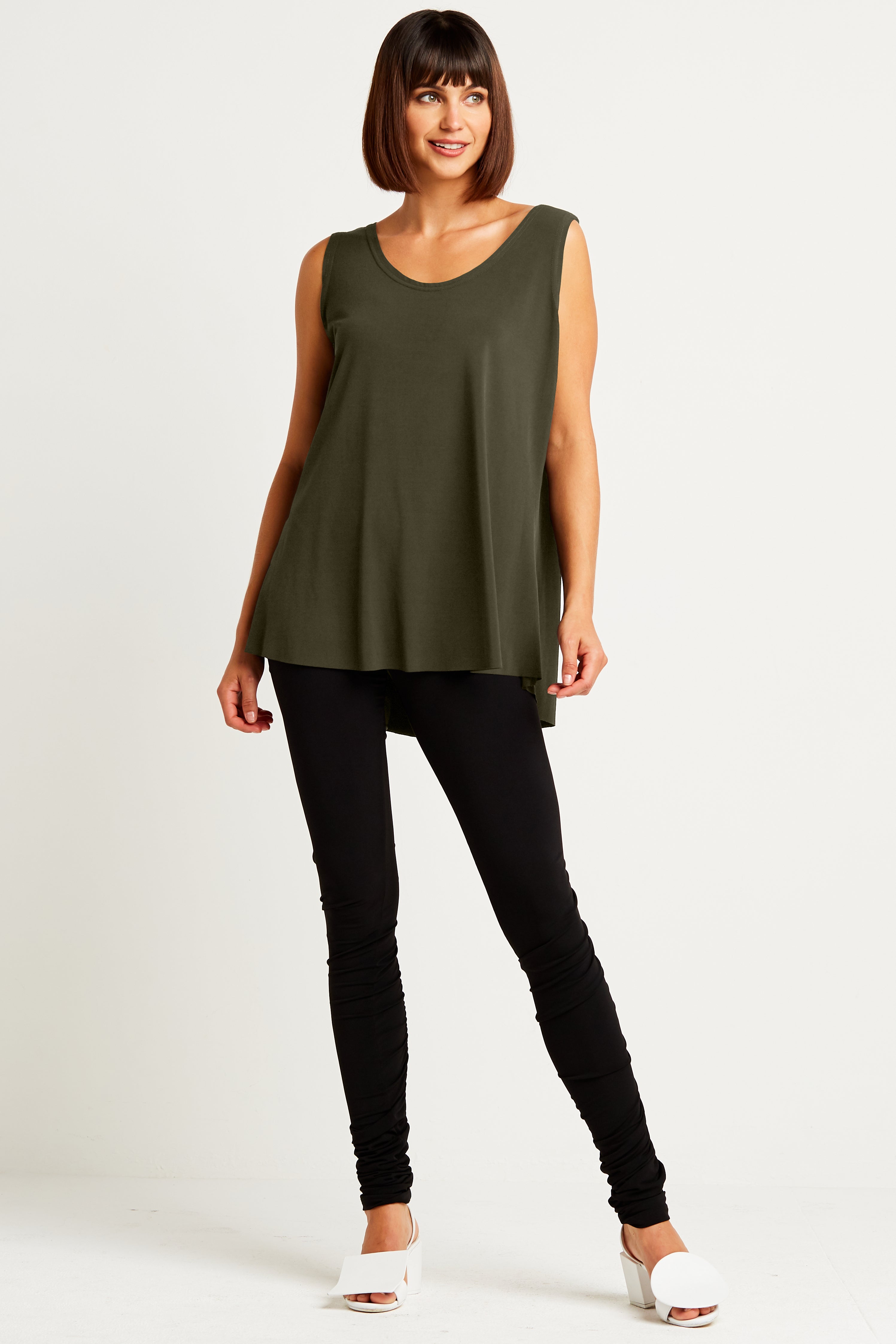 Matte Jersey Shirttail Tank