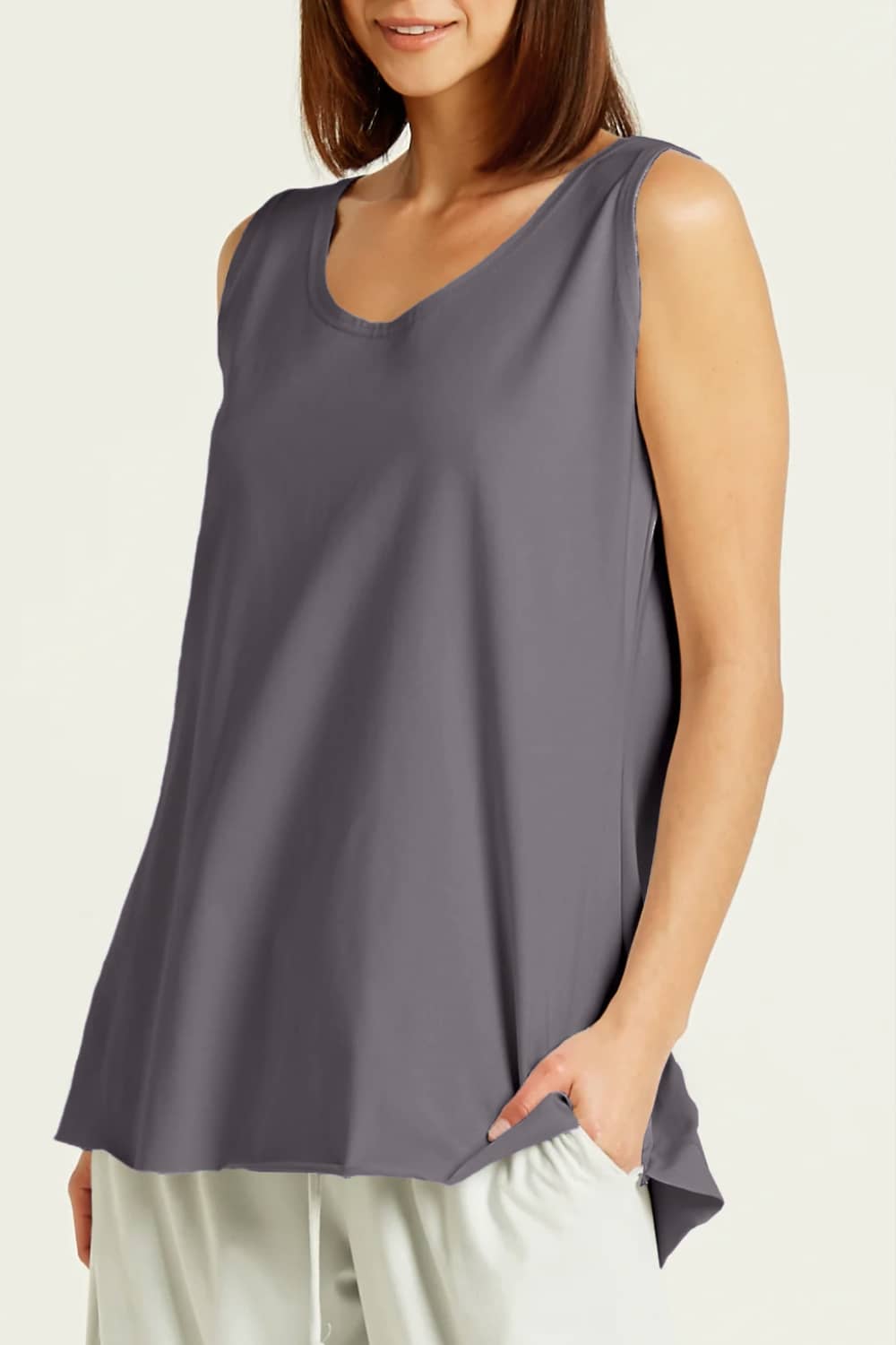Cotton Lycra Shirttail Tank