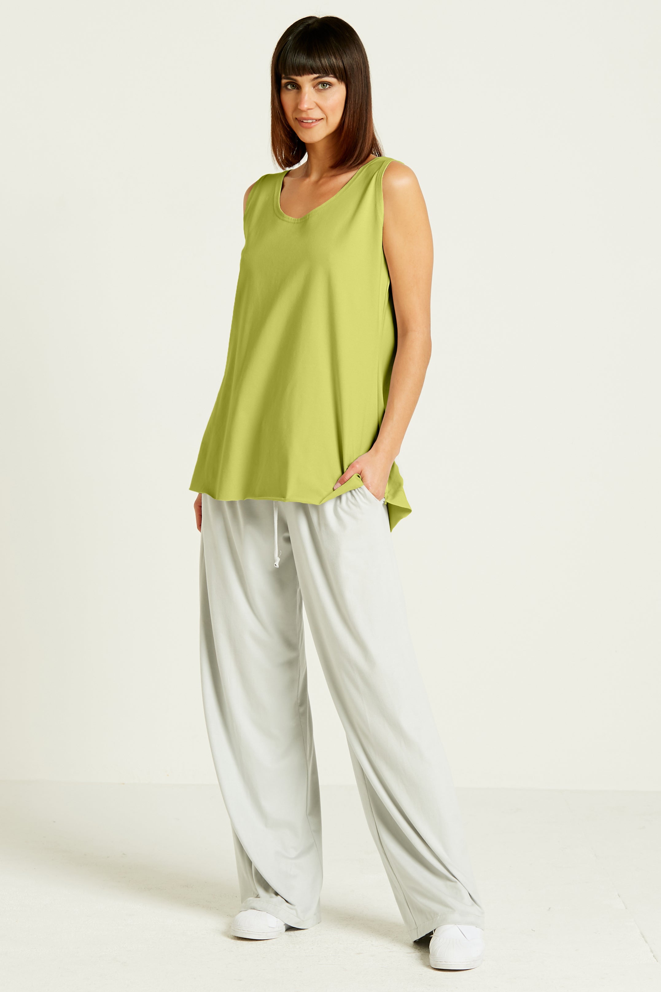 Cotton Lycra Shirttail Tank