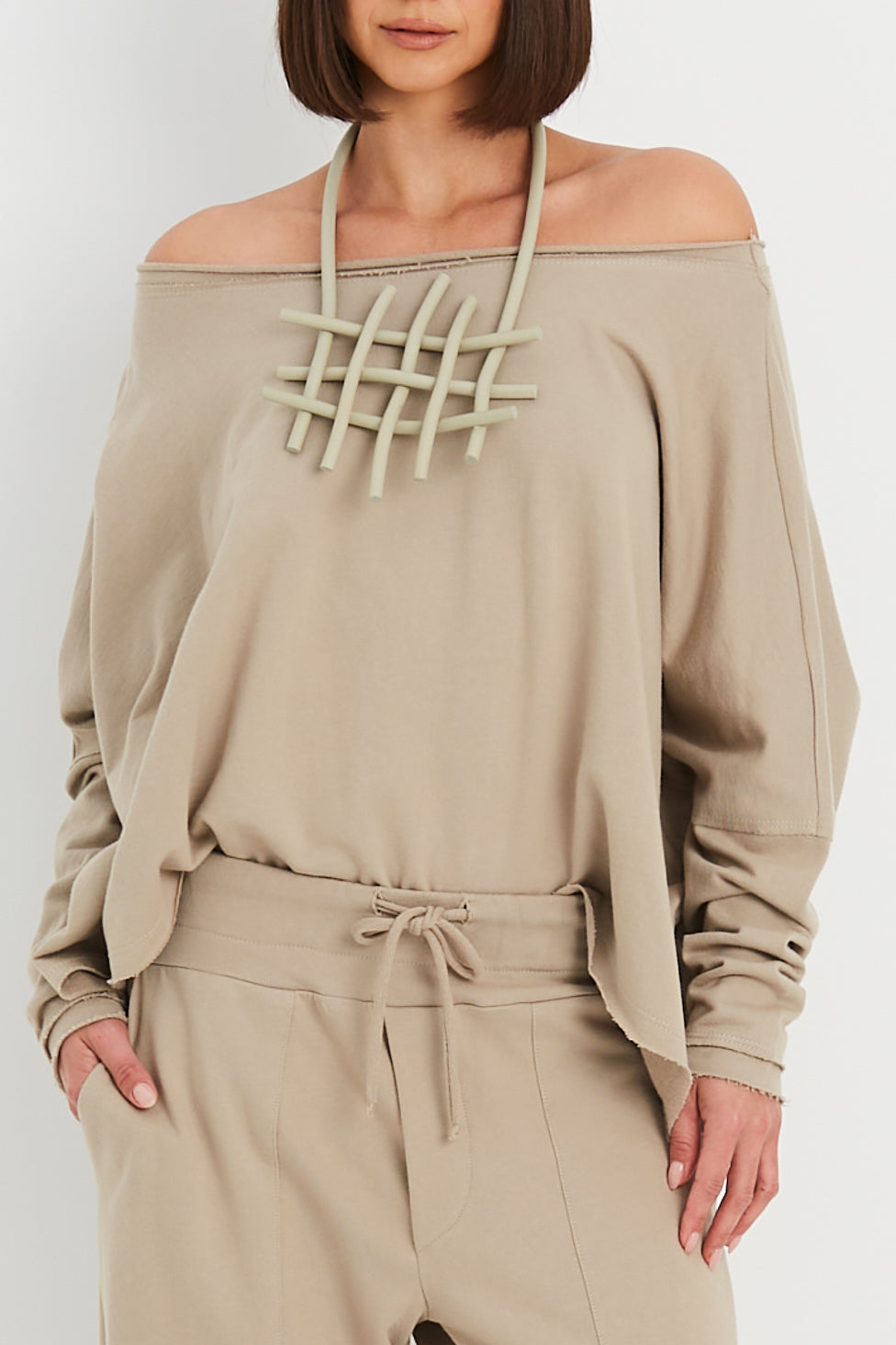 French Terry Off The Shoulder T Top