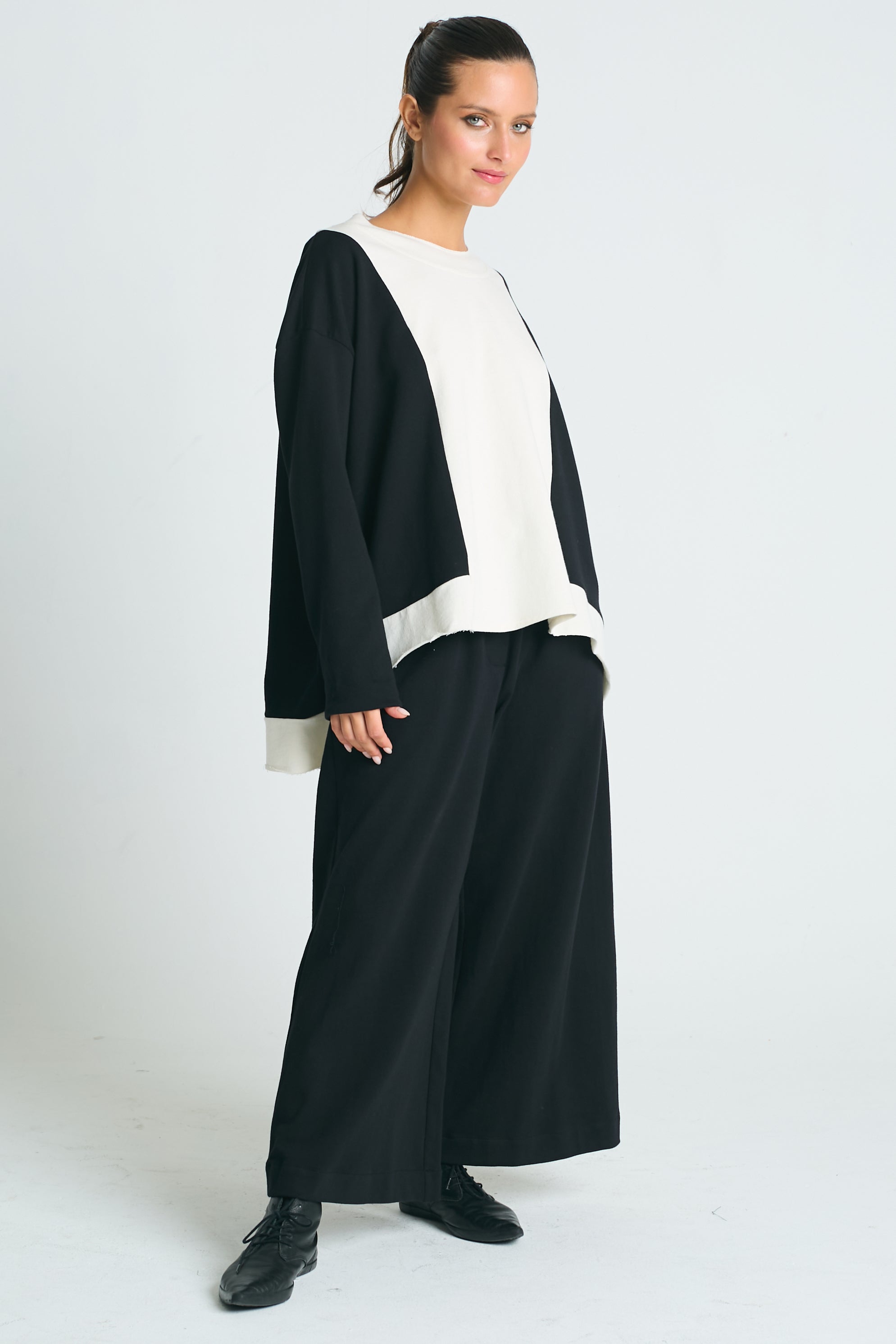 French Terry Color Block Sweatshirt