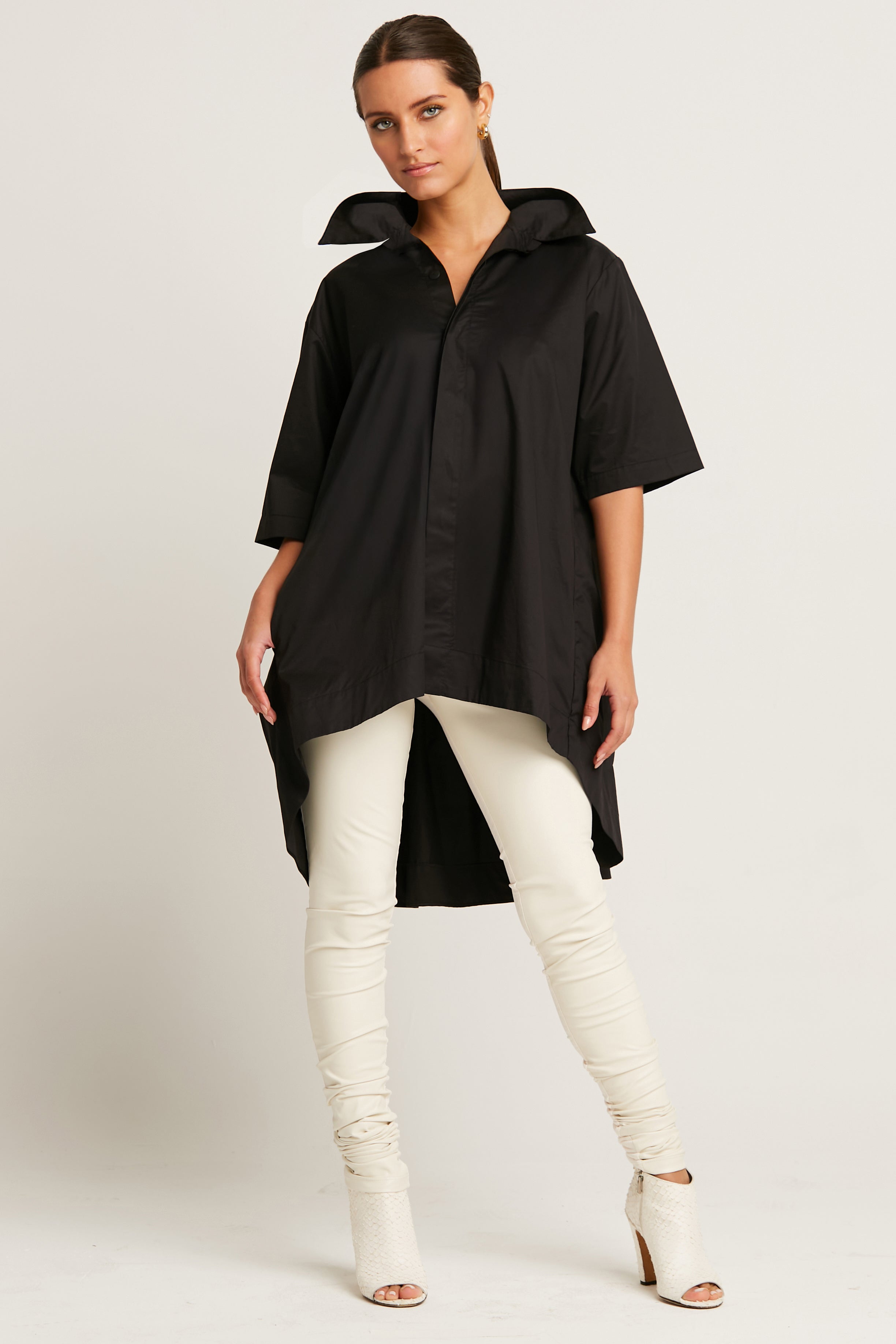 Cotton Pleat Back Shirt