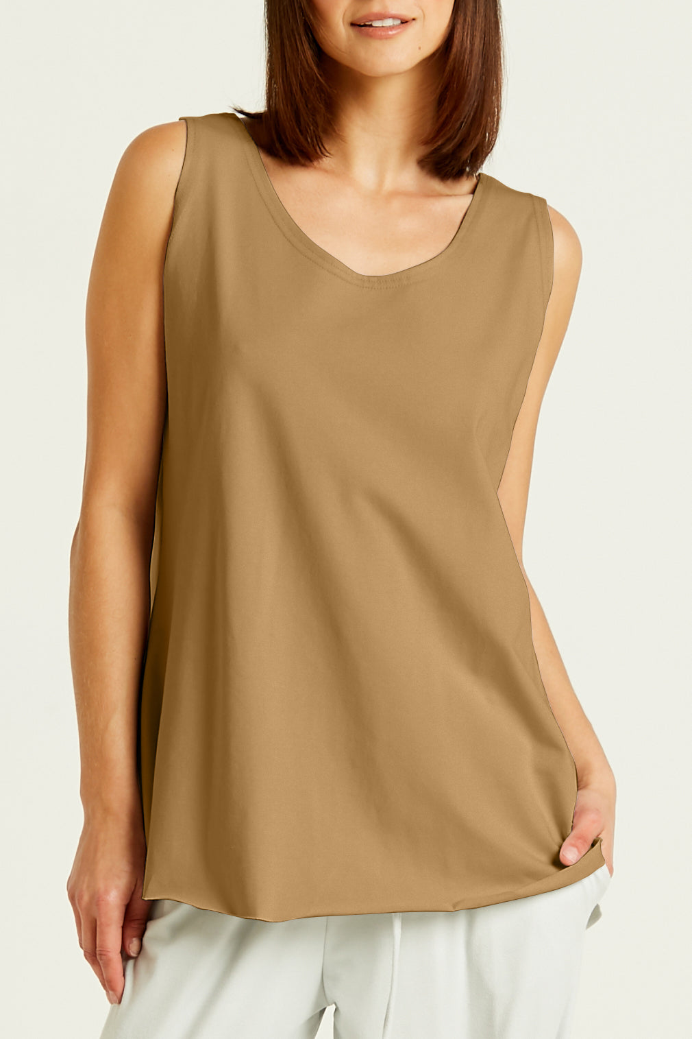 Cotton Lycra Shirttail Tank