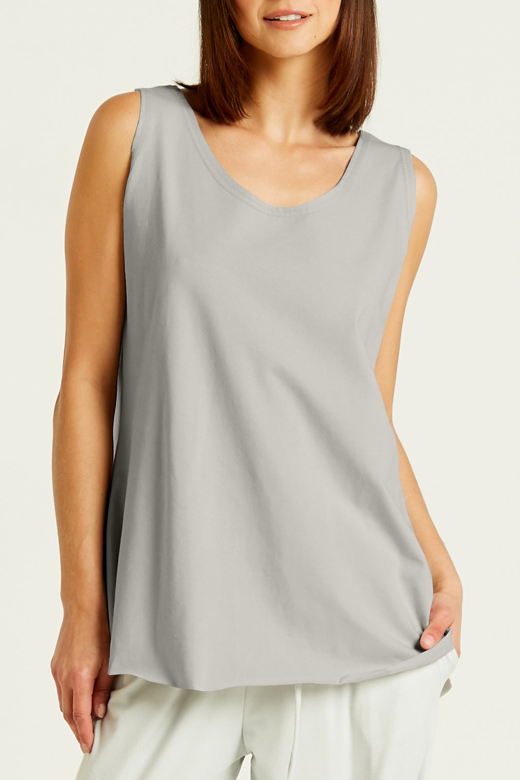 Cotton Lycra Shirttail Tank